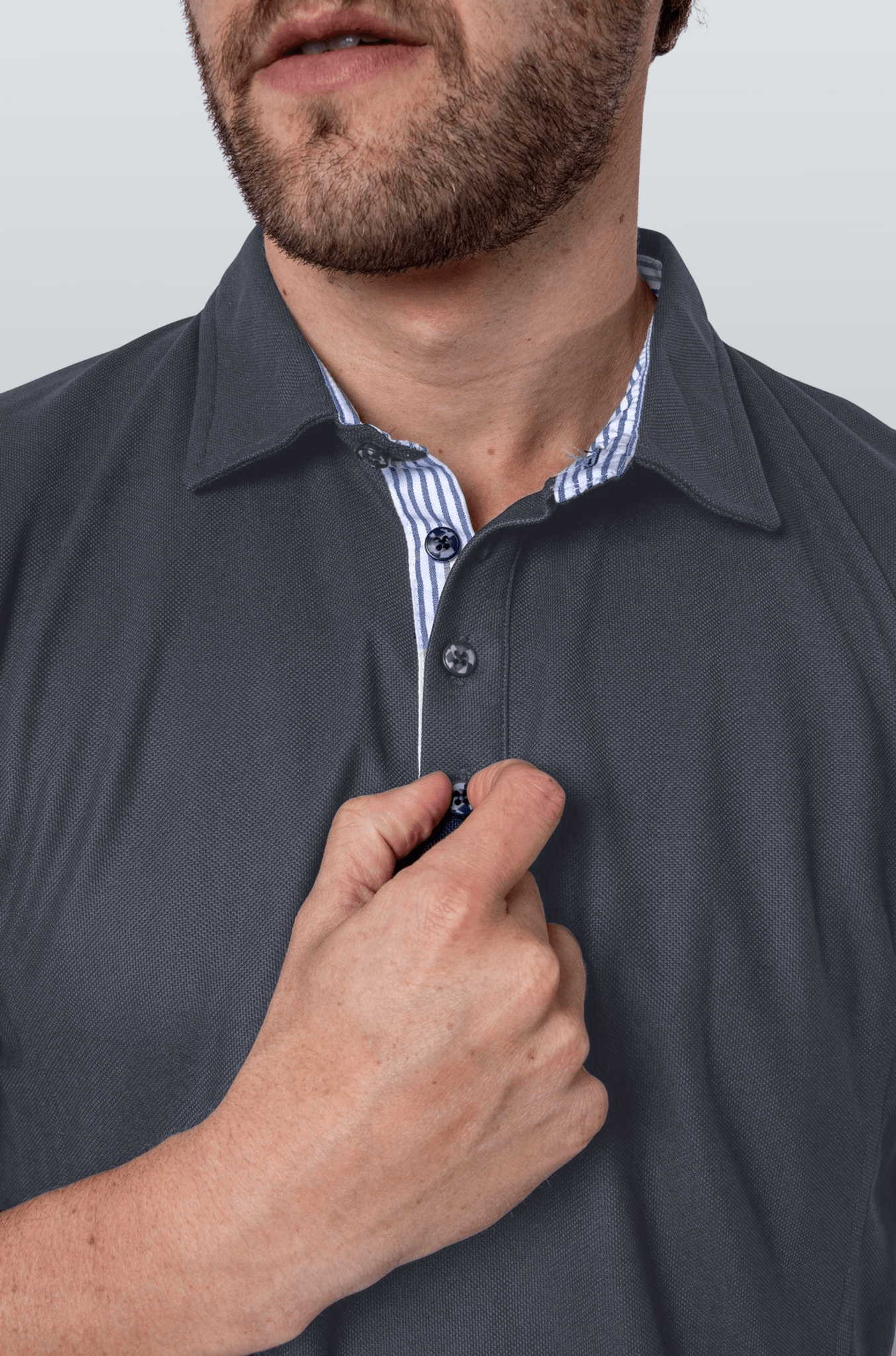 PLAYERA POLO HILO DE PET BILBAO HOMBRE #Color_Gris