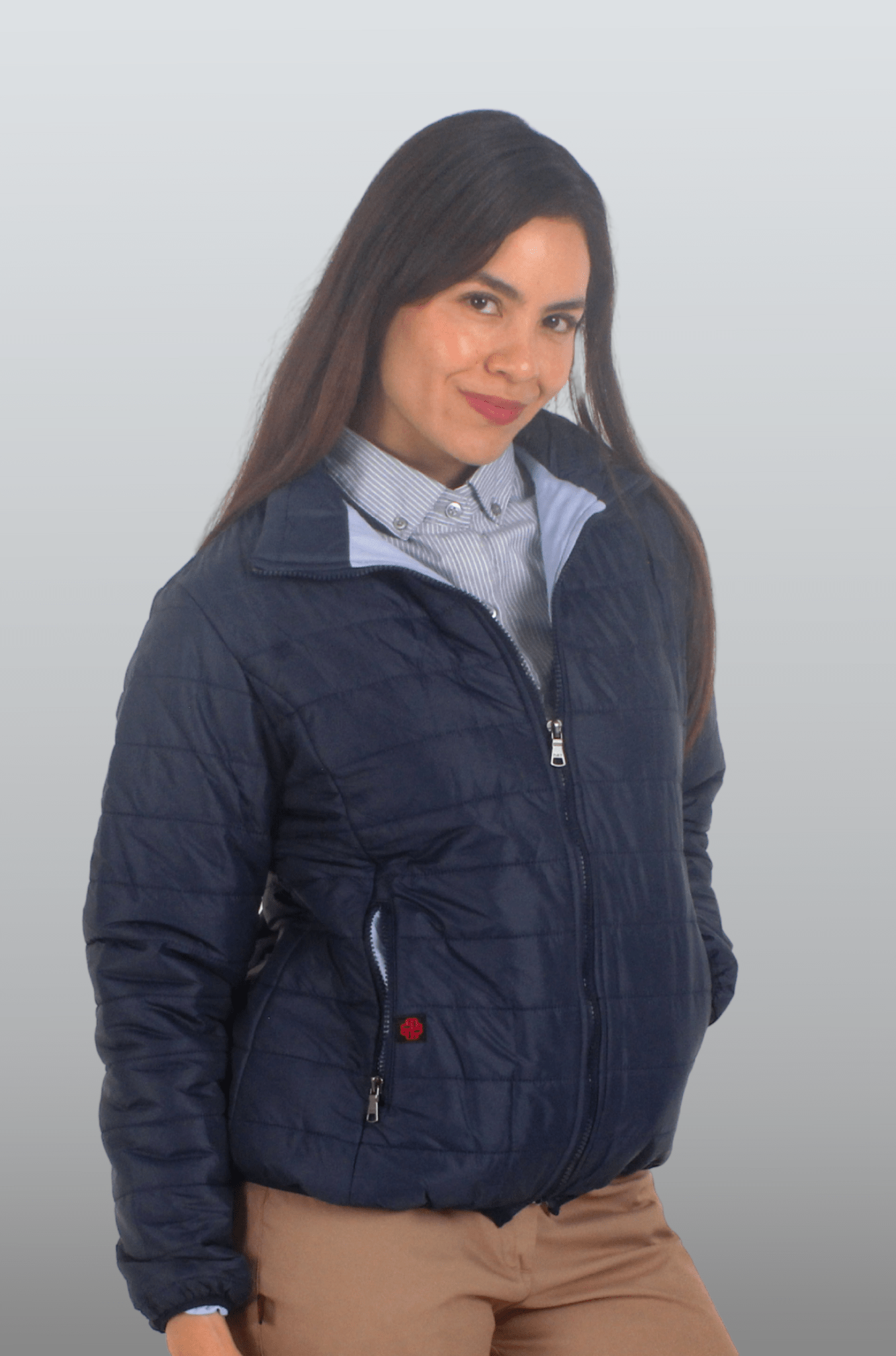CHAMARRA CAPITONADA ALASKA MUJER #Color_Azul Marino