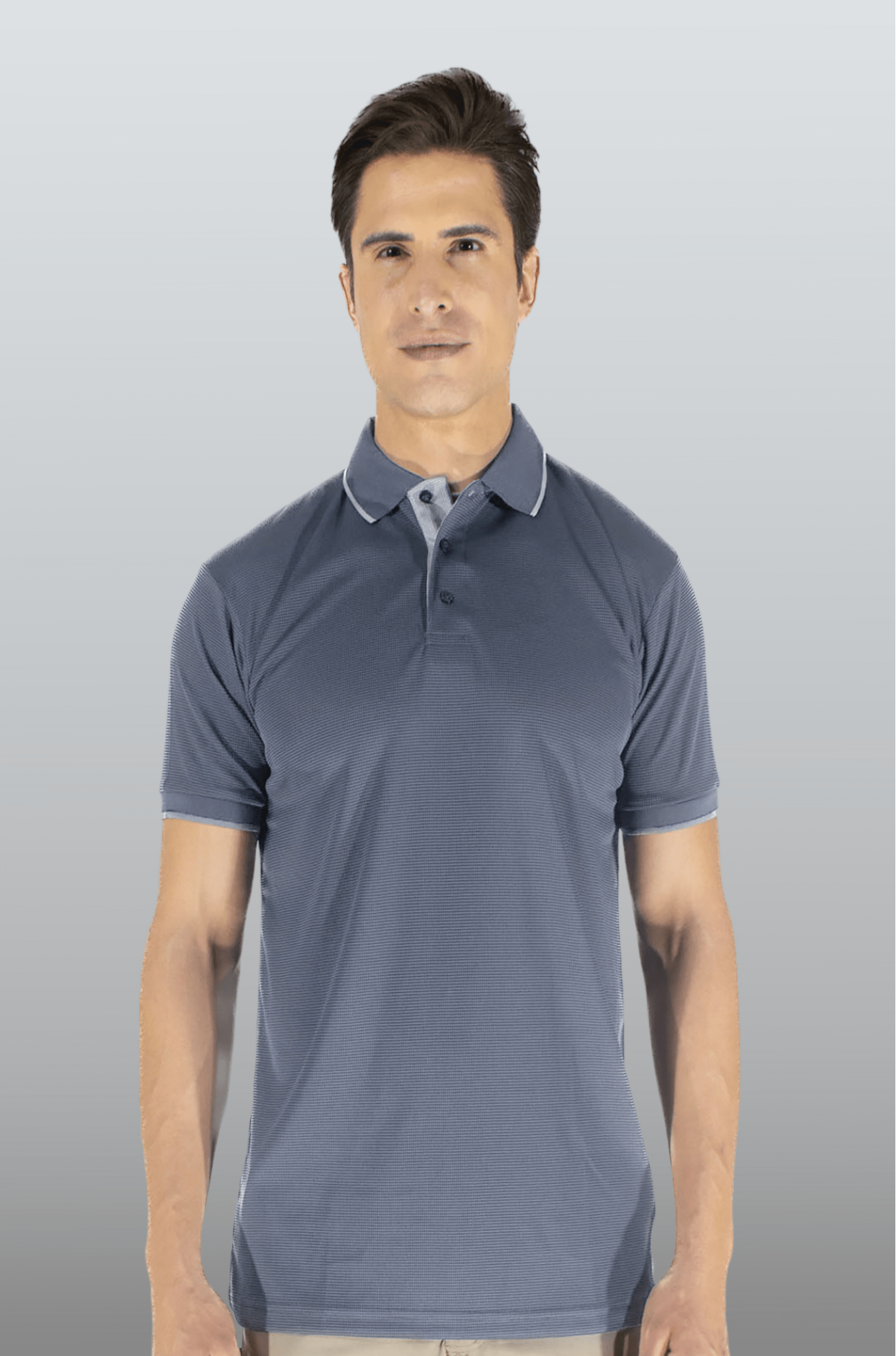 PLAYERA POLO BUENOS AIRES HOMBRE #Color_Gris