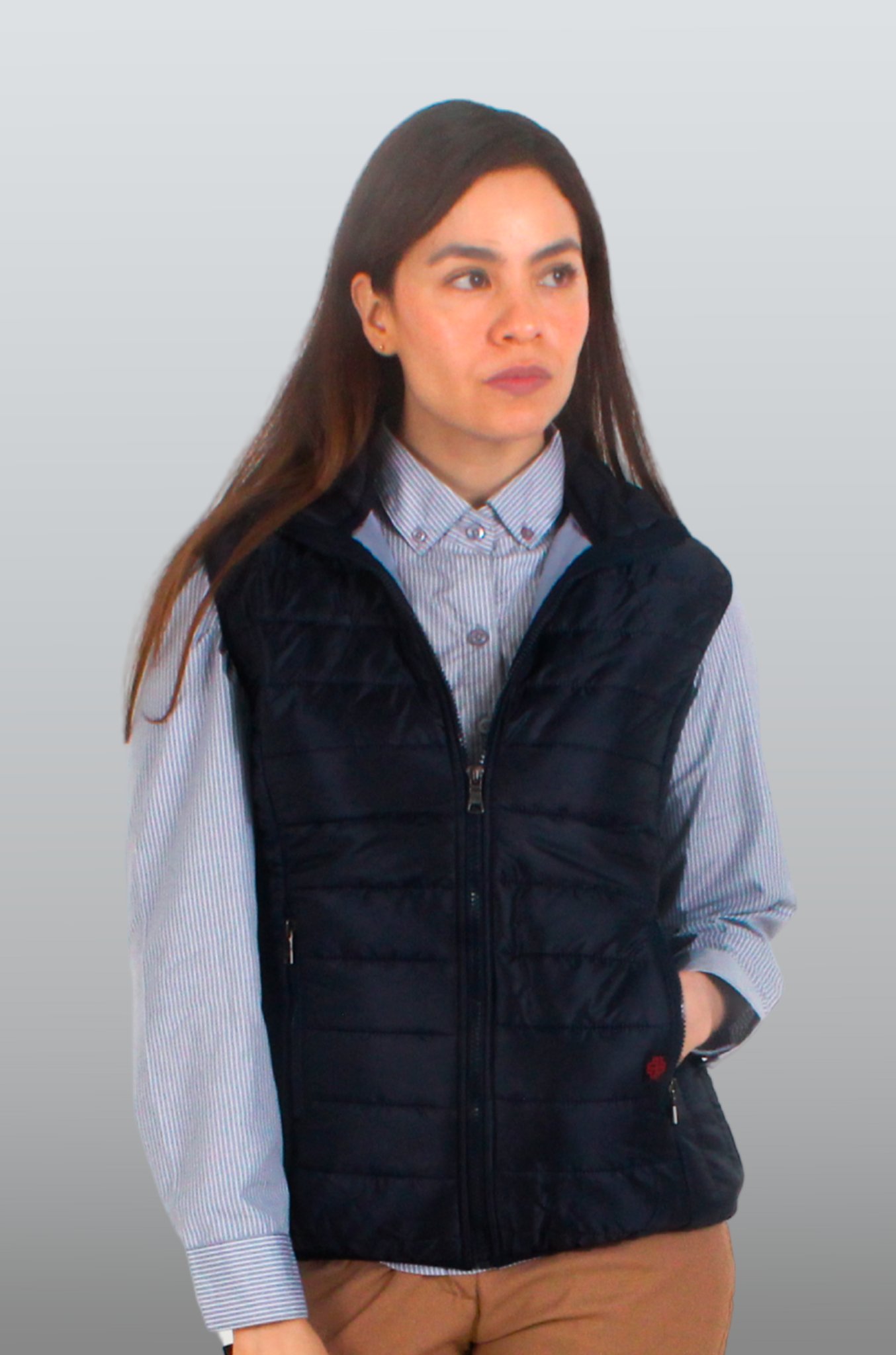 CHALECO CAPITONADO OSLO MUJER #Color_Negro