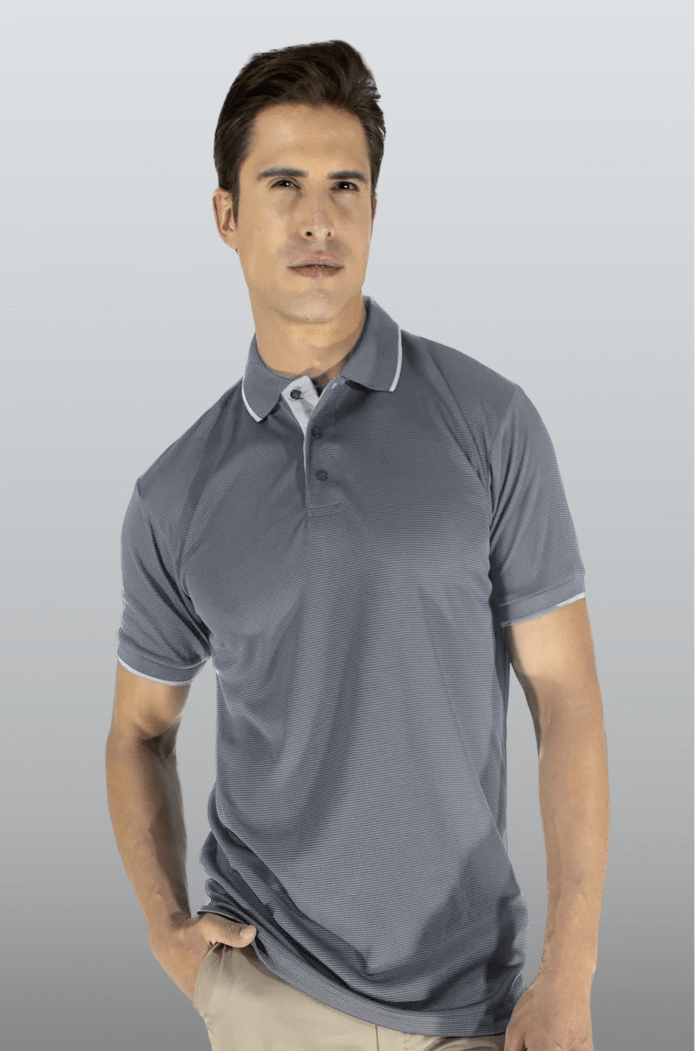 PLAYERA POLO BUENOS AIRES HOMBRE #Color_Gris