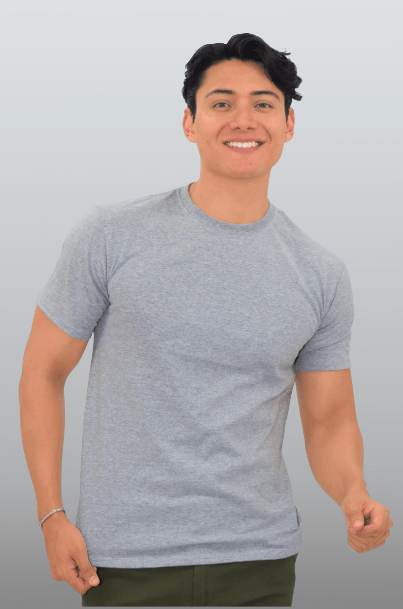 PLAYERA CUELLO REDONDO MALIBÚ HOMBRE #Color_Gris