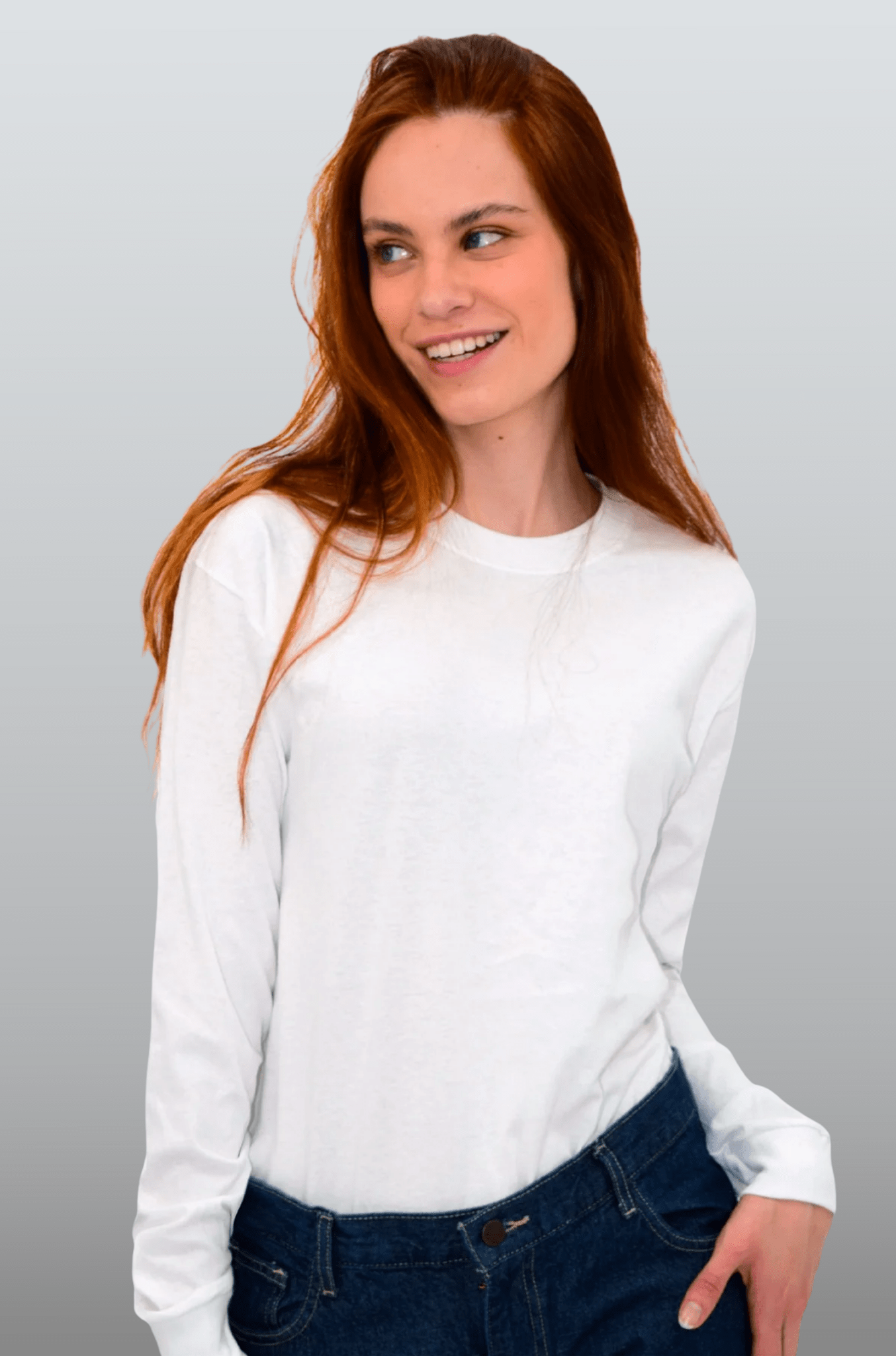 PLAYERA CUELLO REDONDO MANGA LARGA OLIMPIA UNISEX #Color_Blanco