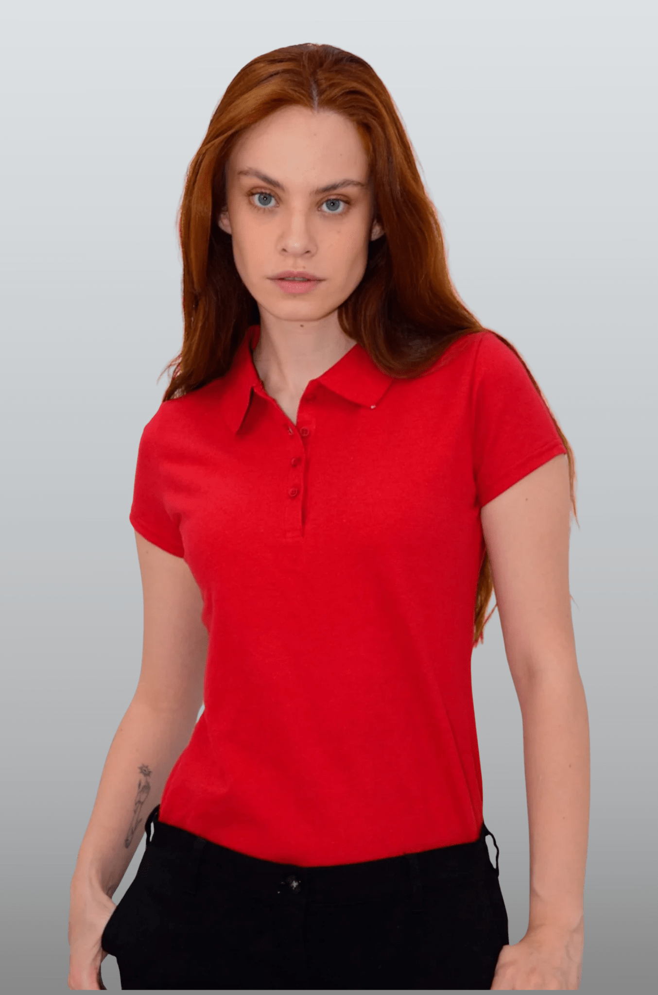 PLAYERA TIPO POLO ESTAMBUL MUJER #Color_Rojo