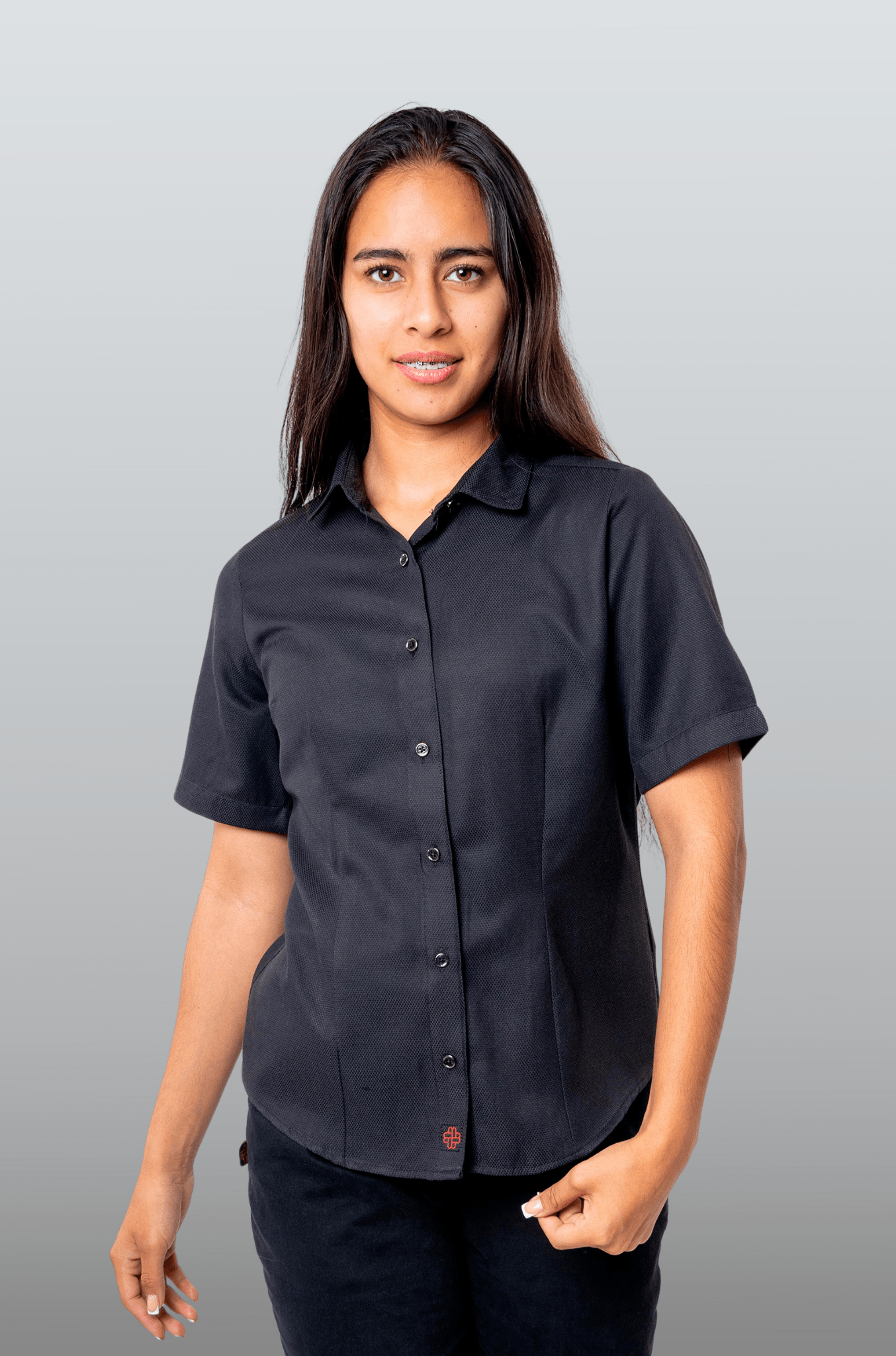CAMISA EJECUTIVA MANGA CORTA SLIM FIT DERBY MUJER