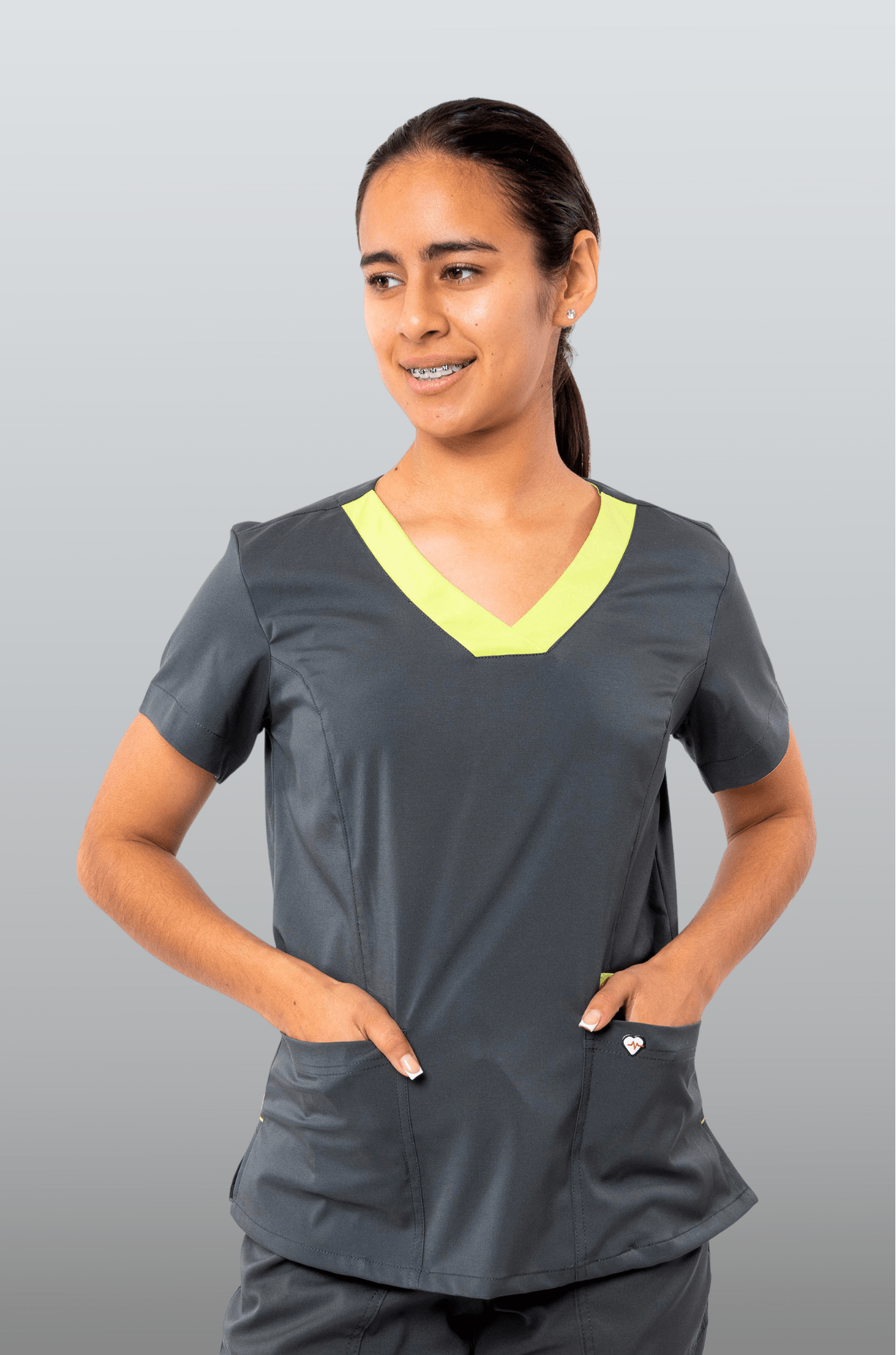 FILIPINA MÉDICA PARA SCRUB OPORTO MUJER #Color_Gris