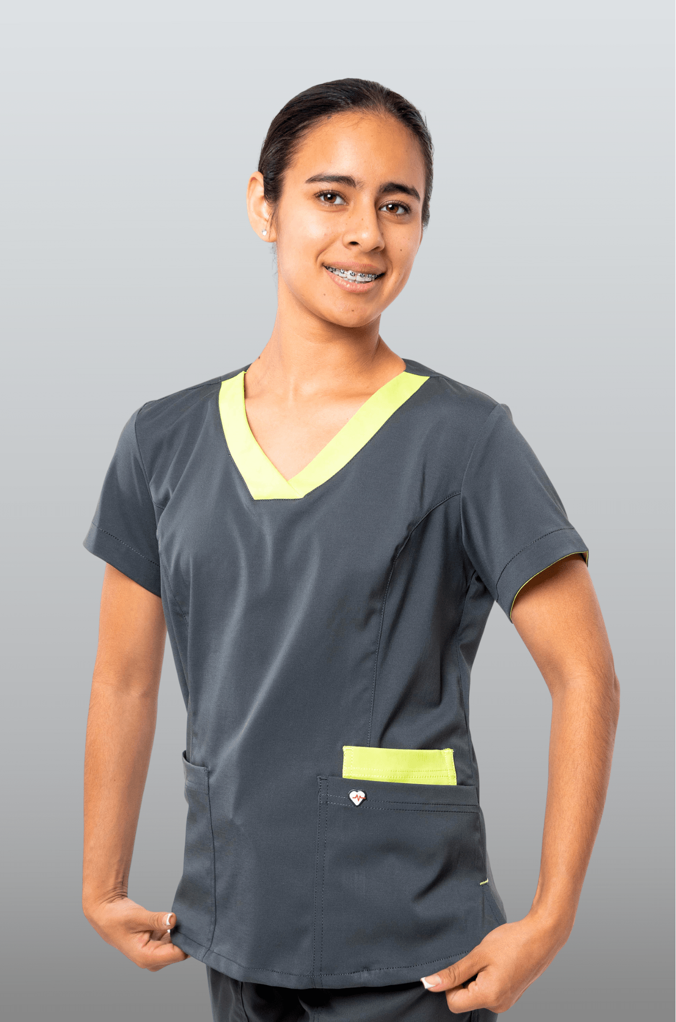 FILIPINA MÉDICA PARA SCRUB OPORTO MUJER #Color_Gris