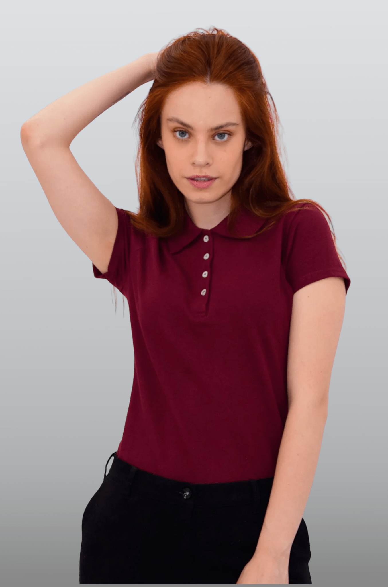 PLAYERA TIPO POLO ESTAMBUL MUJER #Color_Vino