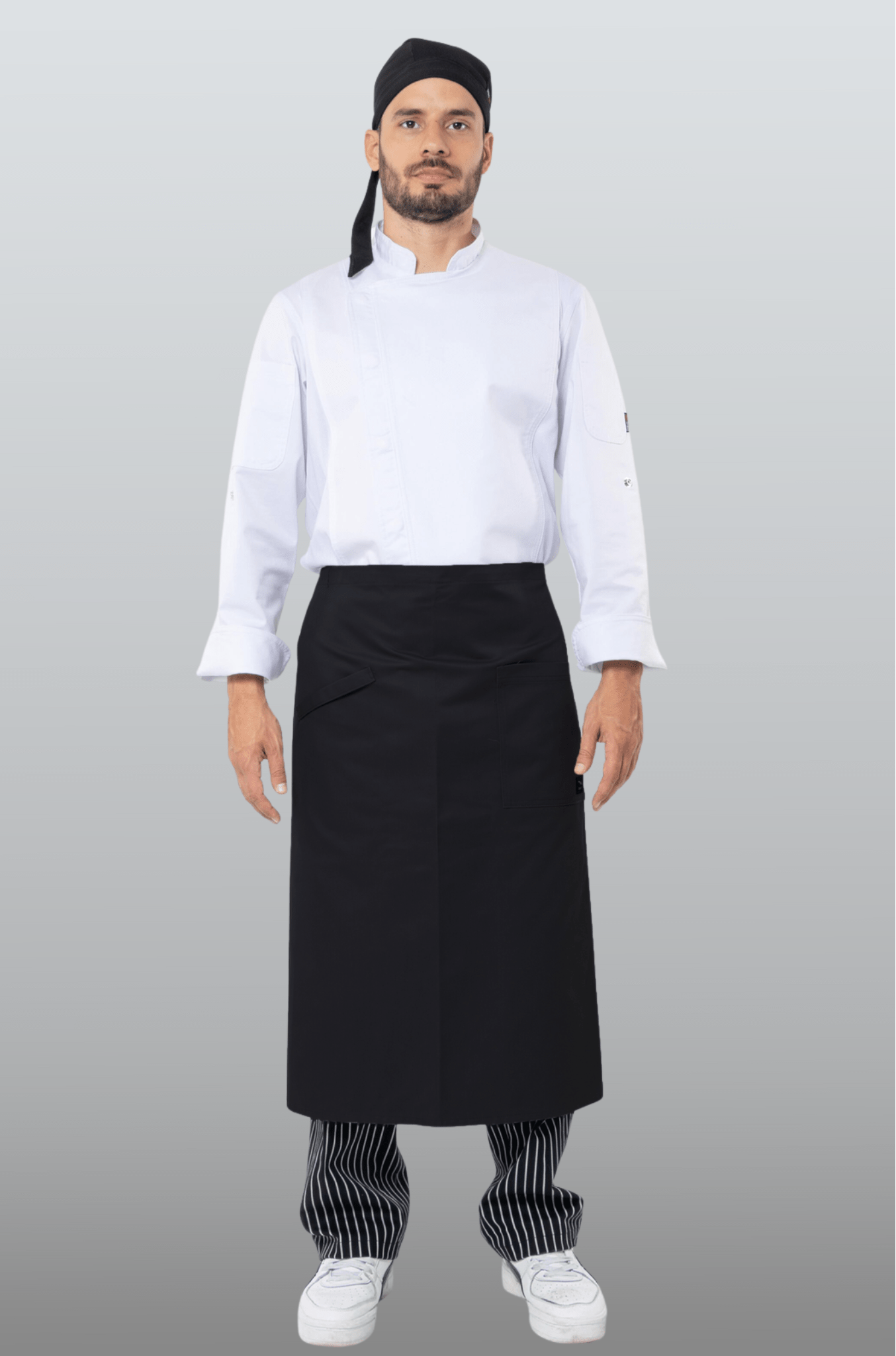 MEDIO MANDIL DE MESERO MONTEVIDEO #Color_Negro