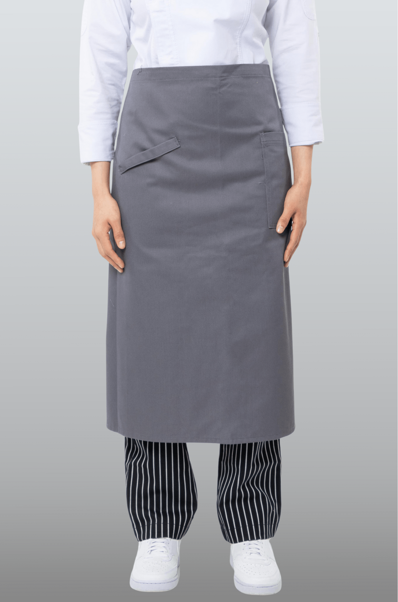 MEDIO MANDIL DE MESERO MONTEVIDEO #Color_Gris