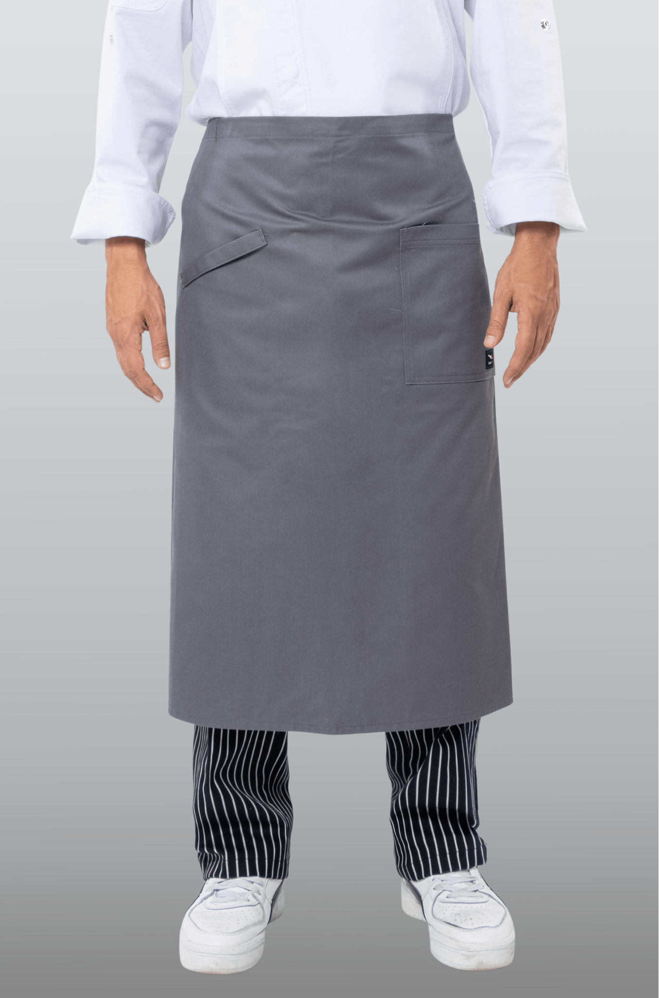 MEDIO MANDIL DE MESERO MONTEVIDEO #Color_Gris