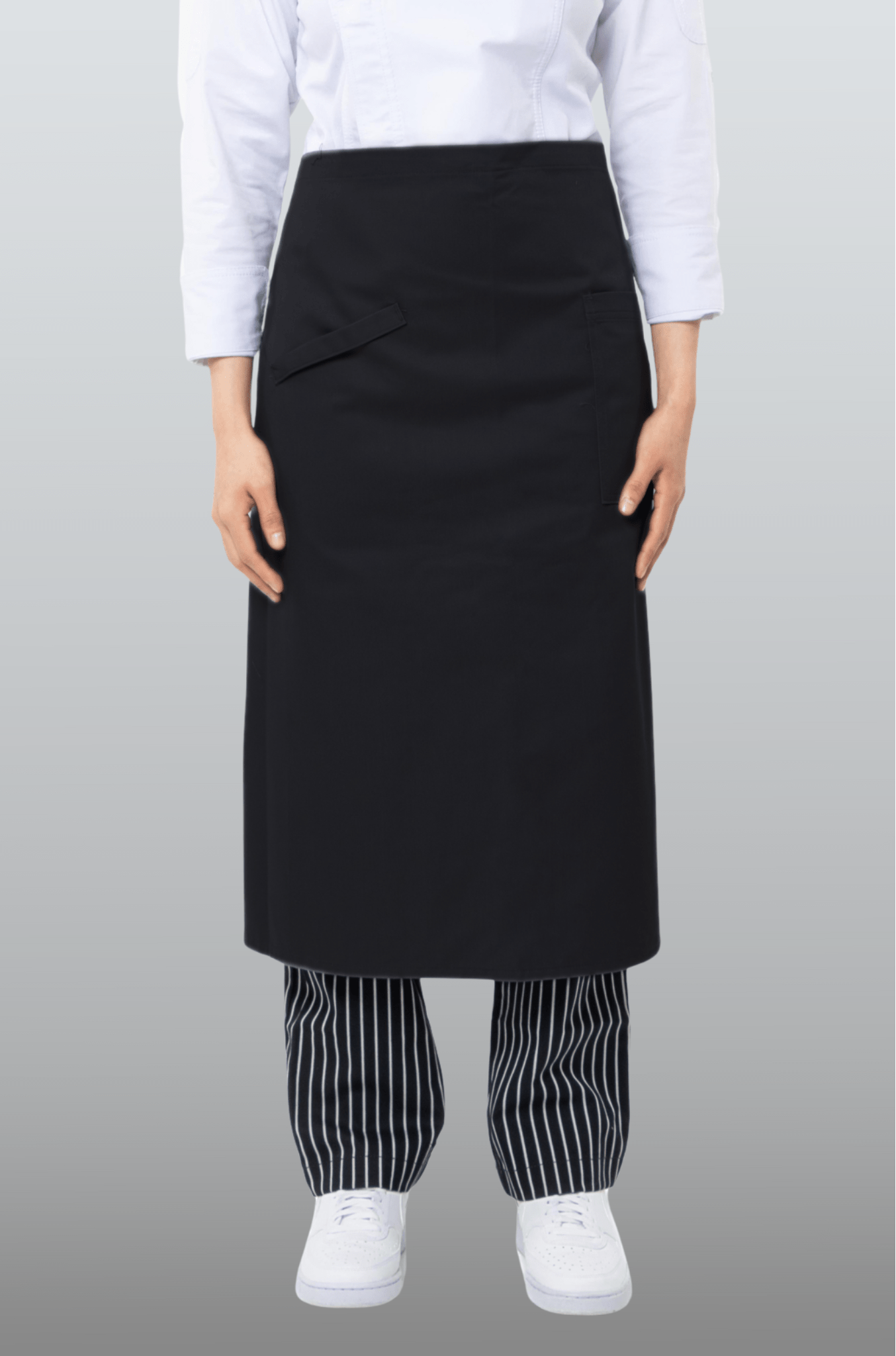 MEDIO MANDIL DE MESERO MONTEVIDEO #Color_Negro