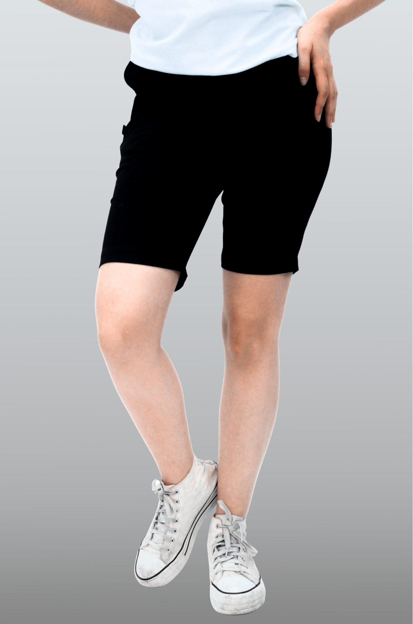 BERMUDA CASUAL DE GABARDINA ATLANTA MUJER #Color_Negro