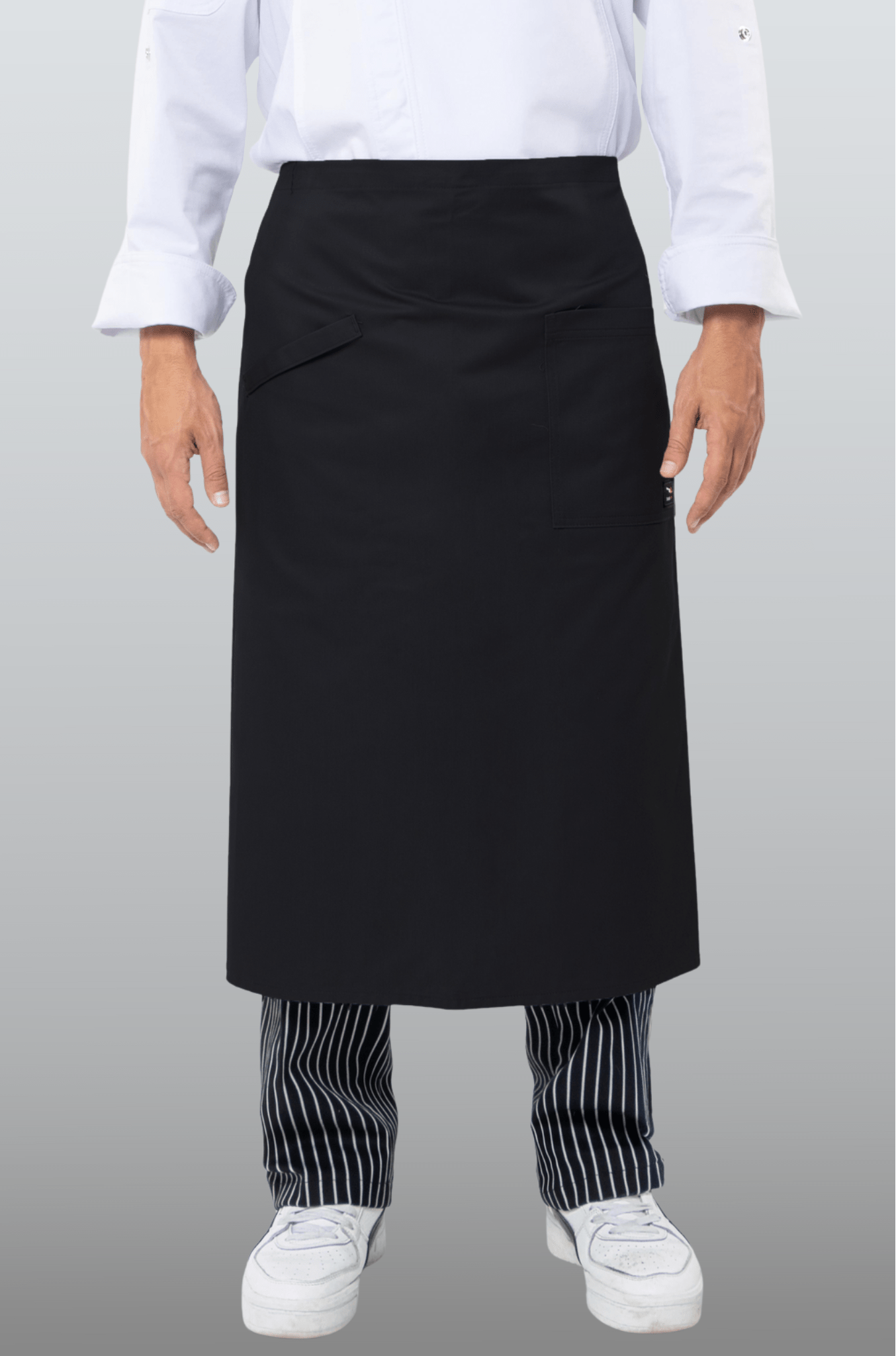 MEDIO MANDIL DE MESERO MONTEVIDEO #Color_Negro