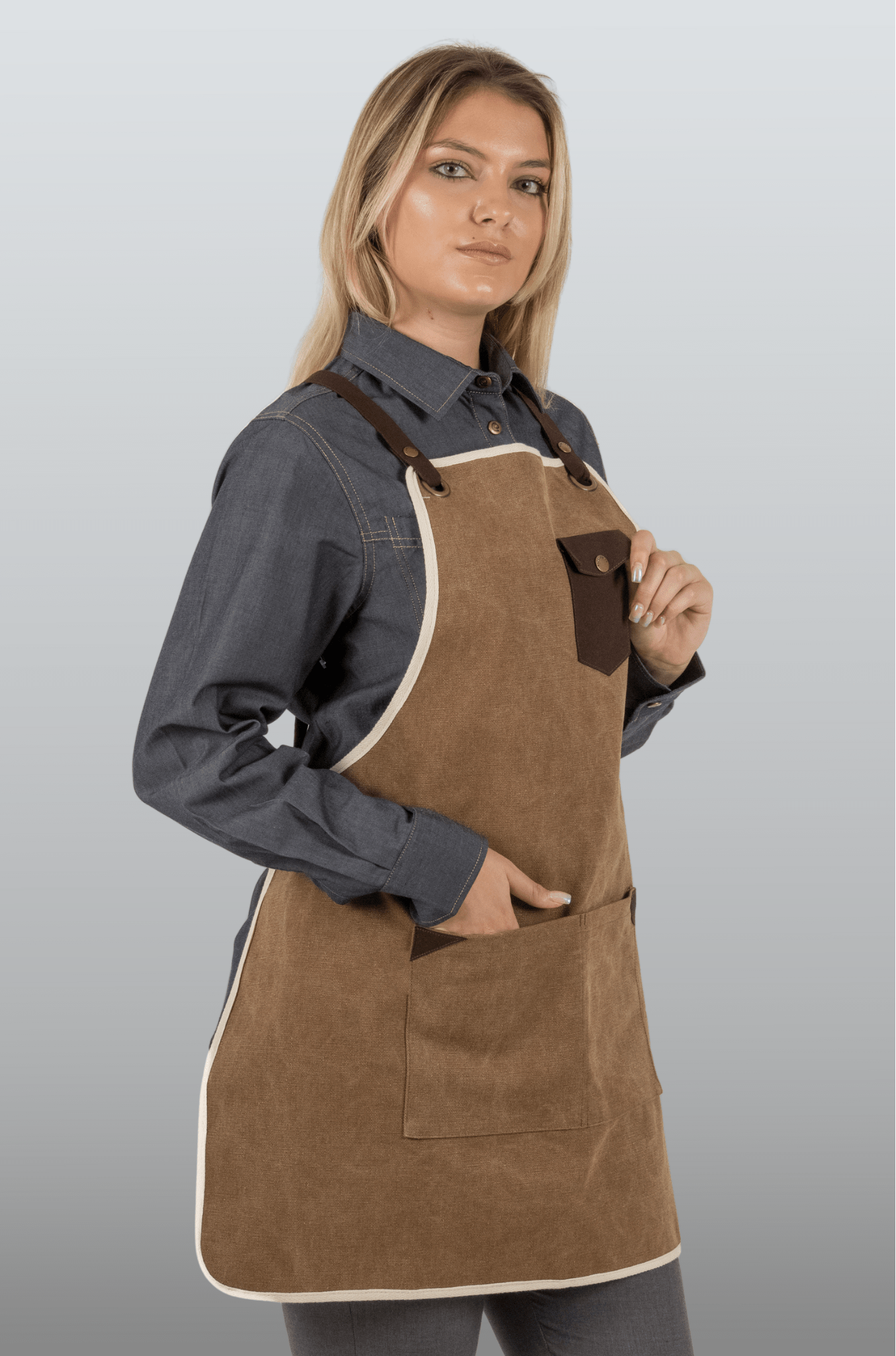 MANDIL SORRENTO PETO UNISEX #Color_Cafe