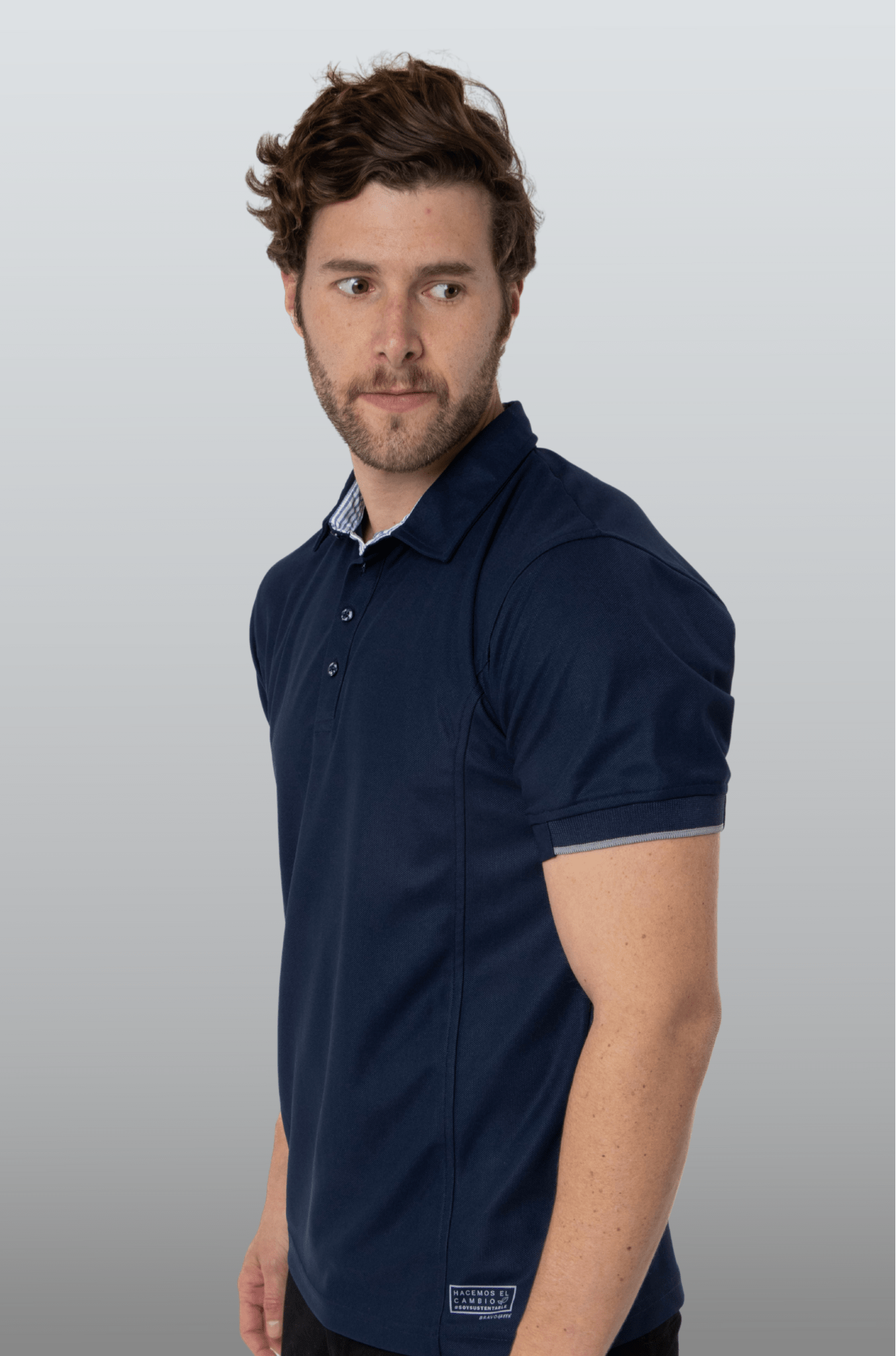 PLAYERA POLO HILO DE PET BILBAO HOMBRE #Color_Azul Marino