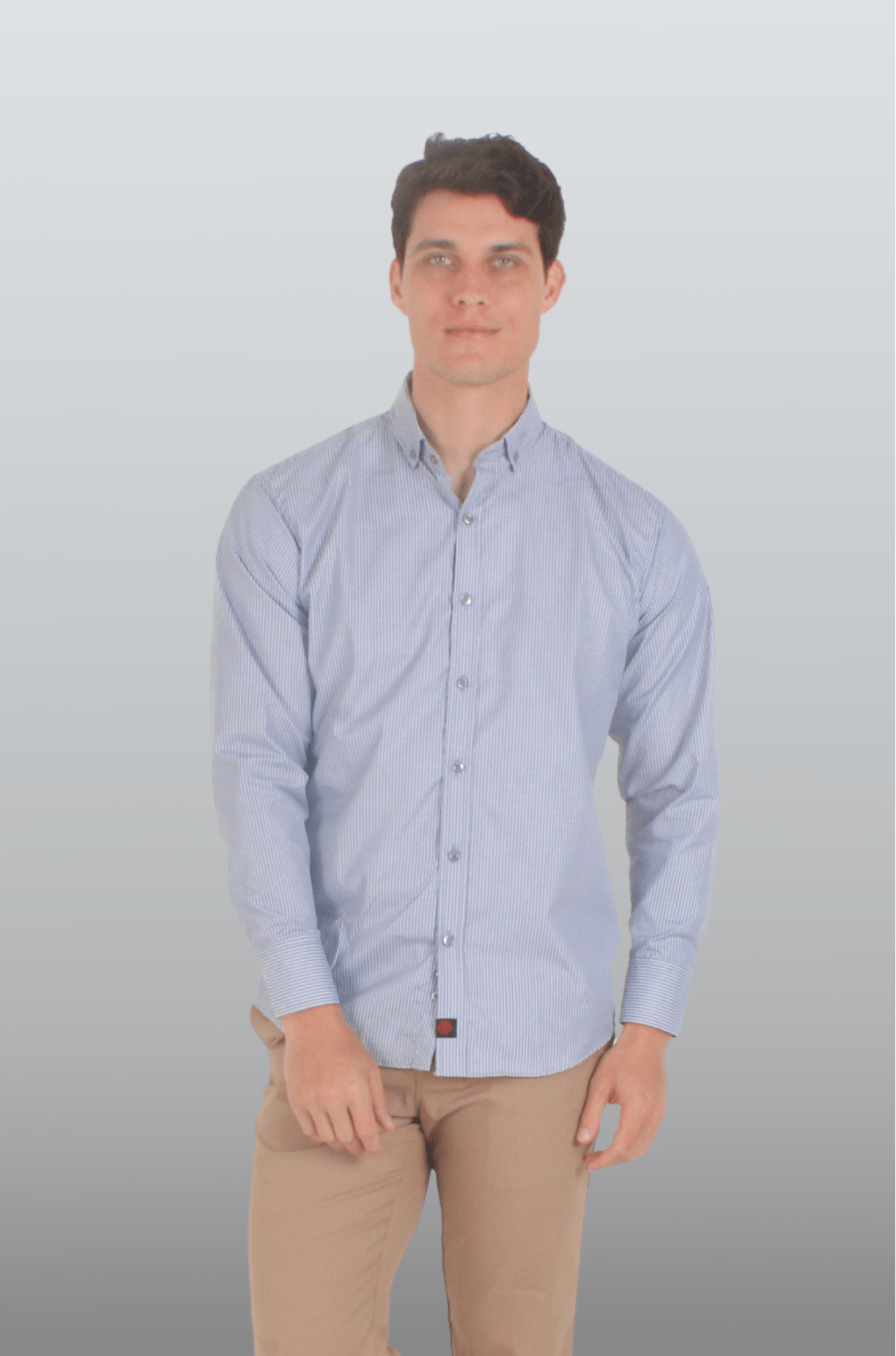 CAMISA EJECUTIVA PORTO HOMBRE #Color_Blanco - Gris