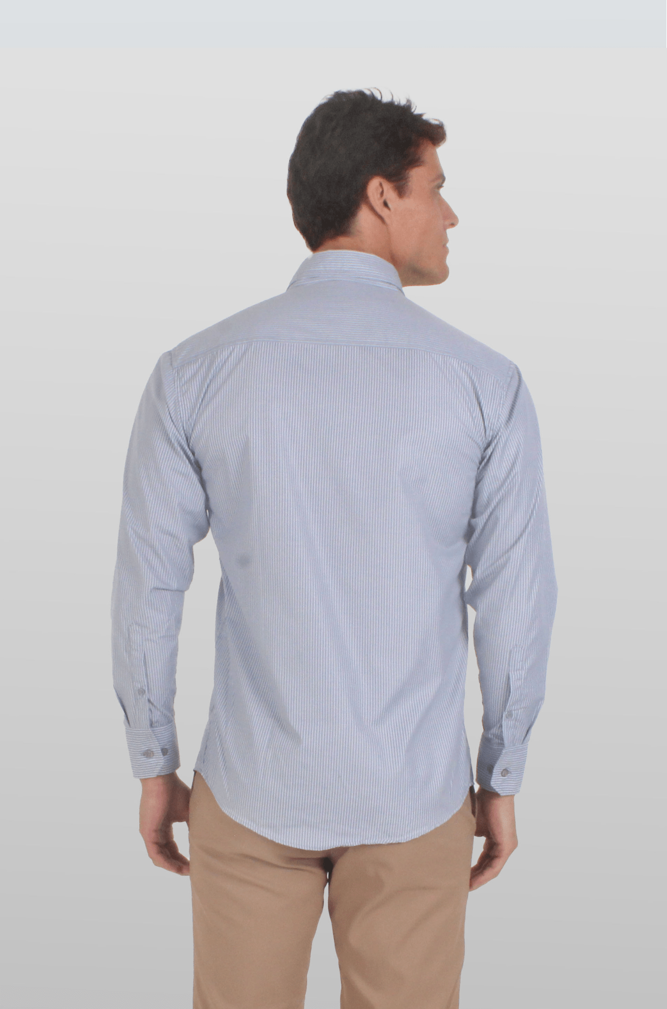 CAMISA EJECUTIVA PORTO HOMBRE #Color_Blanco - Gris