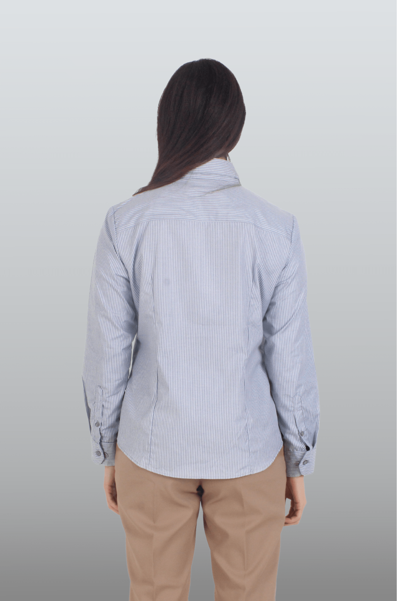 CAMISA FORMAL MANGA LARGA PORTO MUJER #Color_Blanco - Gris