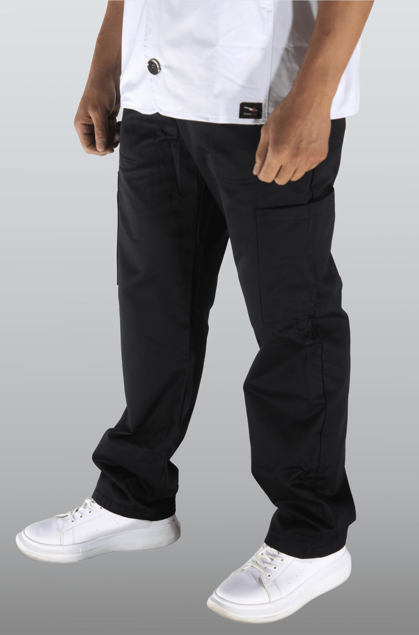 PANTALÓN CHEF RAYAS SEÚL HOMBRE #Color_Negro