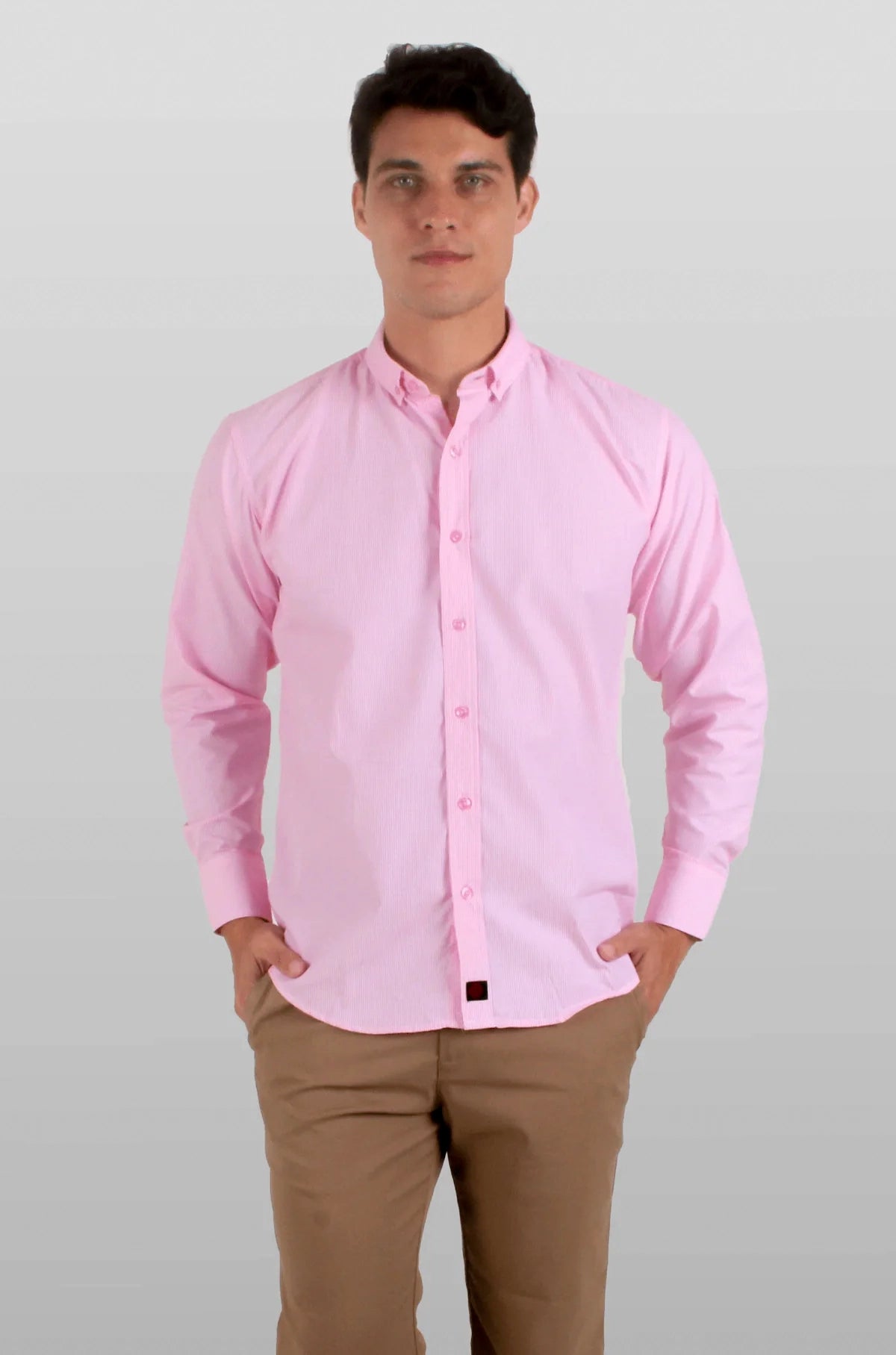 CAMISA EJECUTIVA DE CUADROS HOMBRE TURÍN #Color_Rosa