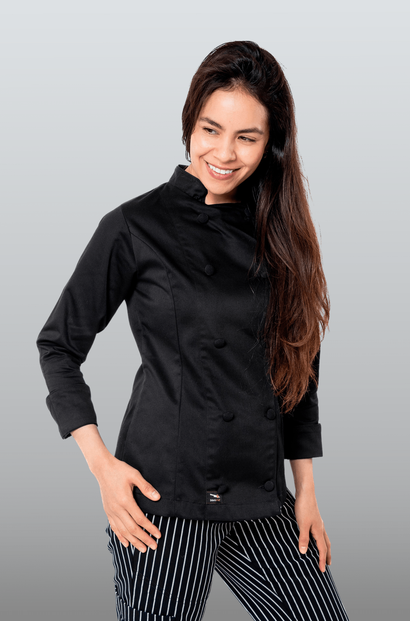 FILIPINA CHEF CORTE REGULAR VENECIA MUJER #Color_Negro