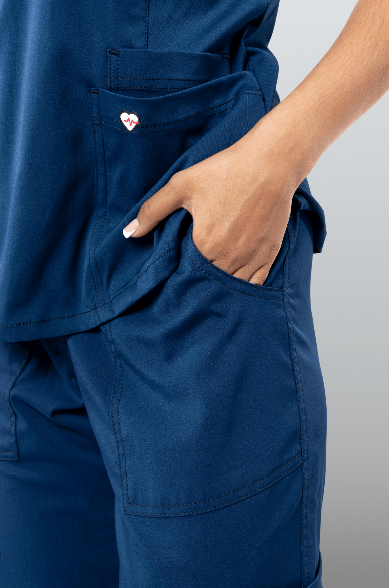 PANTALÓN MÉDICO JOGGER PARA SCRUB ATENAS MUJER #Color_Azul Marino