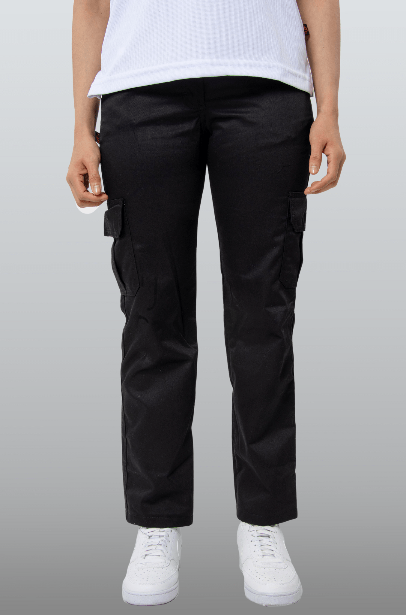 PANTALÓN DE TRABAJO TIPO CARGO TORONTO MUJER #Color_Negro