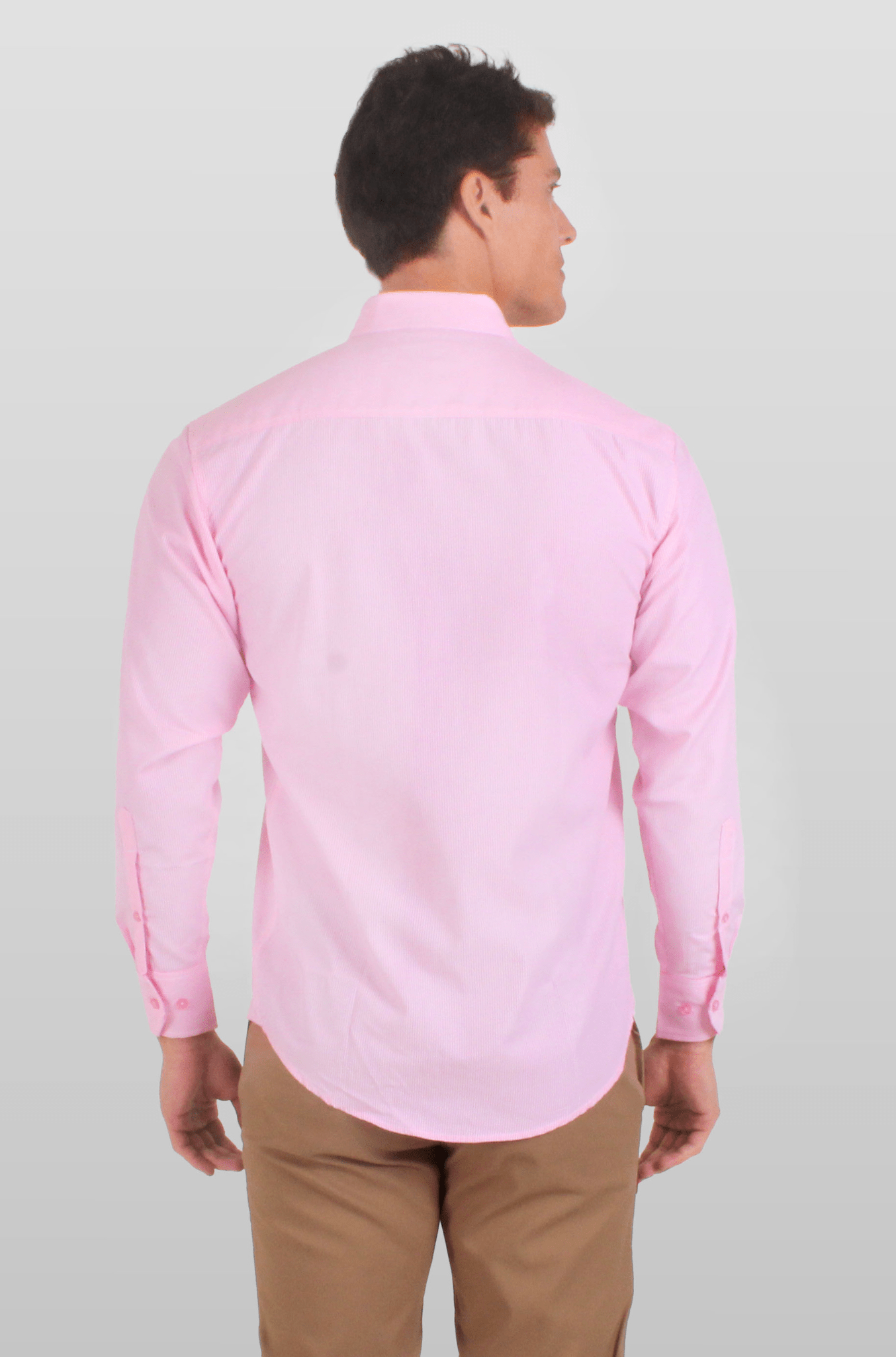 CAMISA EJECUTIVA DE CUADROS HOMBRE TURÍN #Color_Rosa