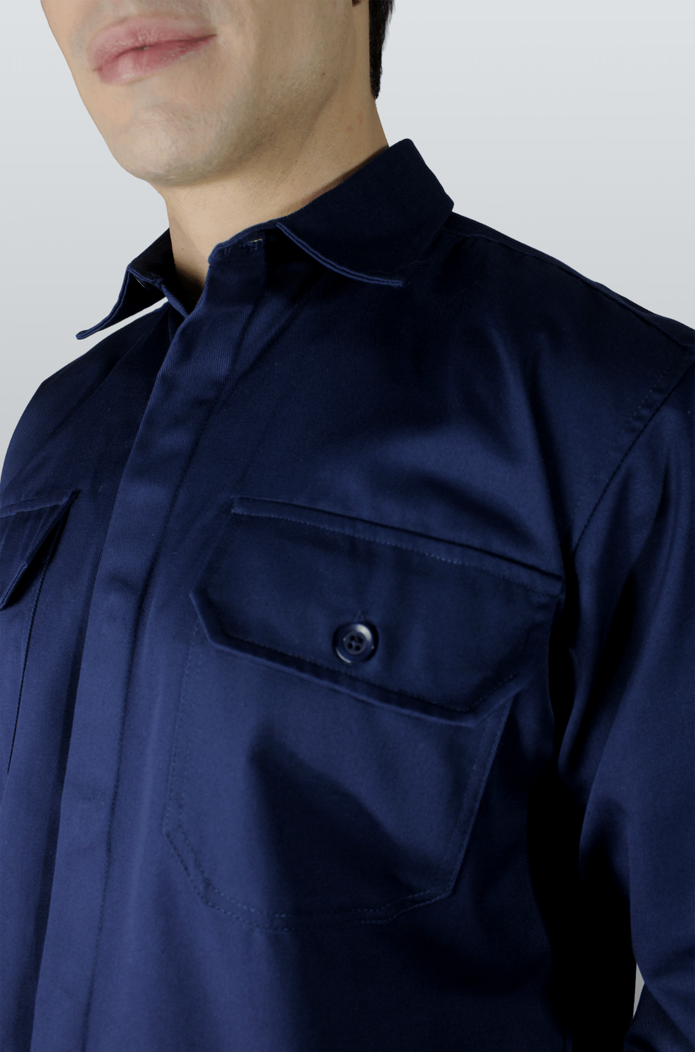 CAMISOLA CAIRO GABARDINA MANGA LARGA UNISEX #Color_Azul Marino