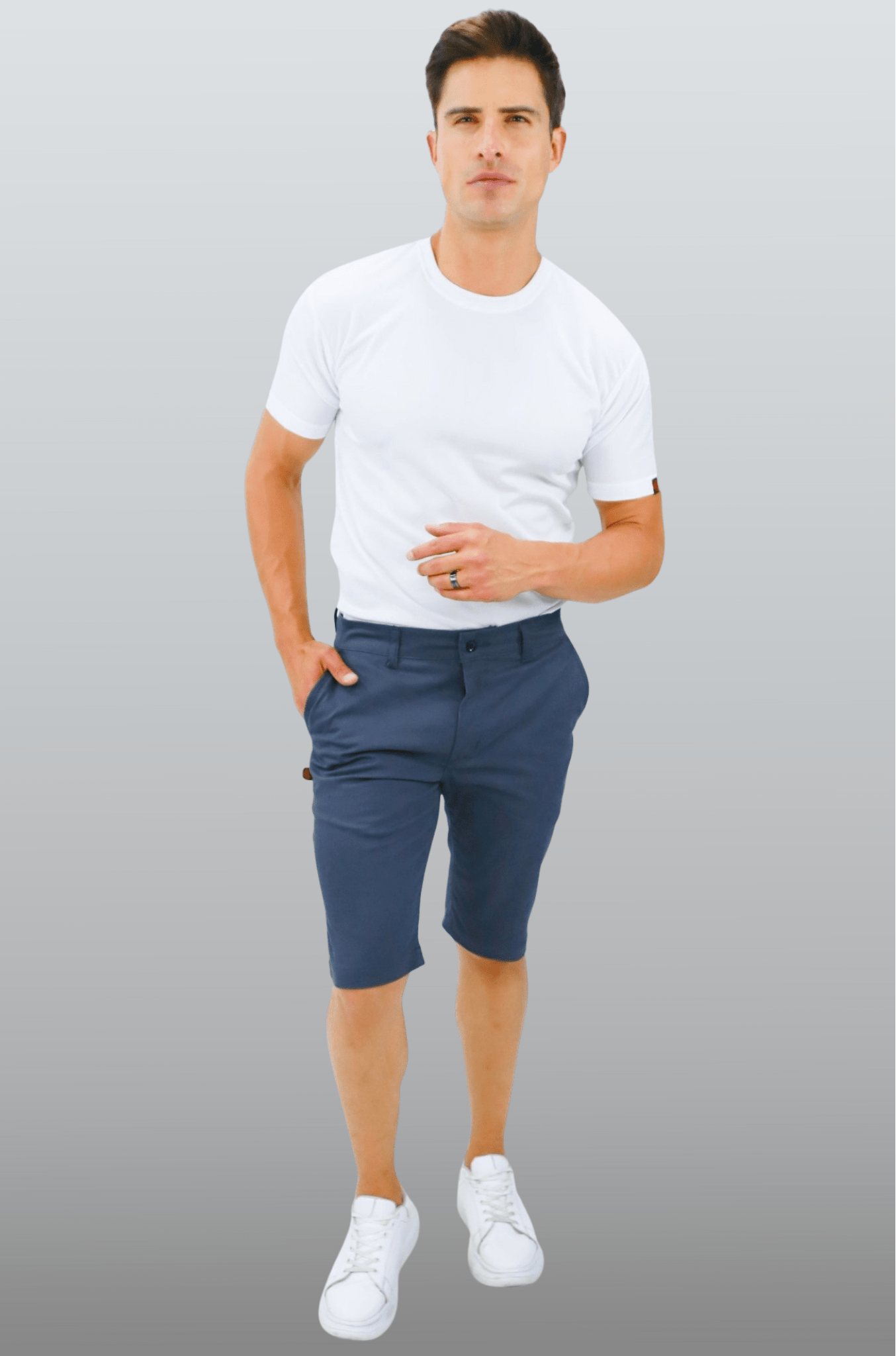 BERMUDA CASUAL DE GABARDINA ATLANTA HOMBRE #Color_Gris