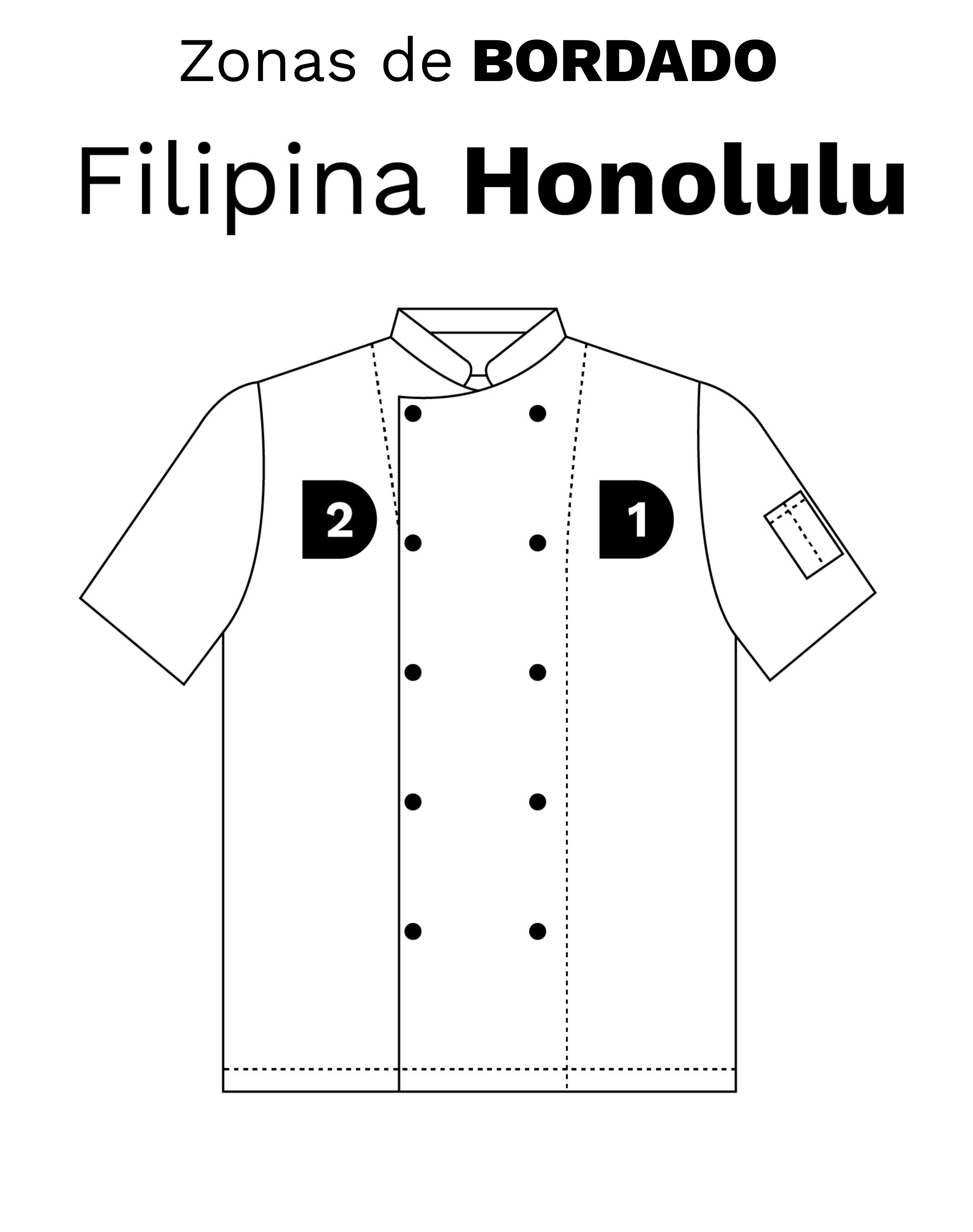 FILIPINA CHEF MANGA CORTA HONOLULU MUJER -BACK TO SCHOOL