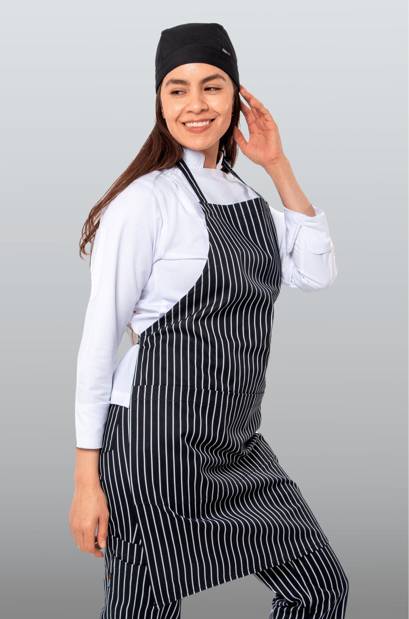 MANDIL RAYAS BURDEOS