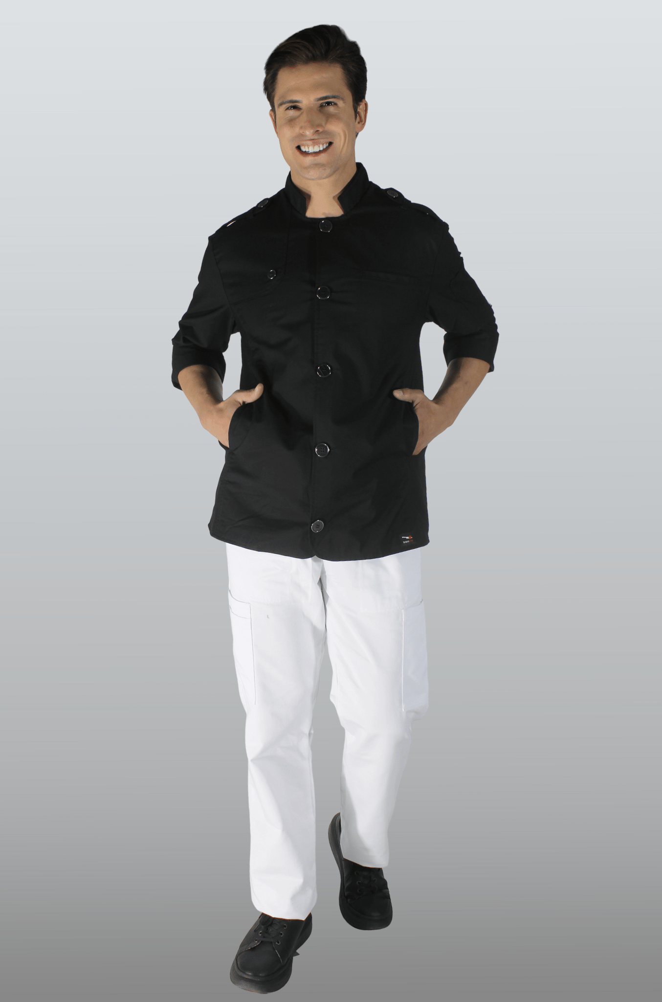 PANTALÓN CHEF RAYAS SEÚL HOMBRE #Color_Blanco