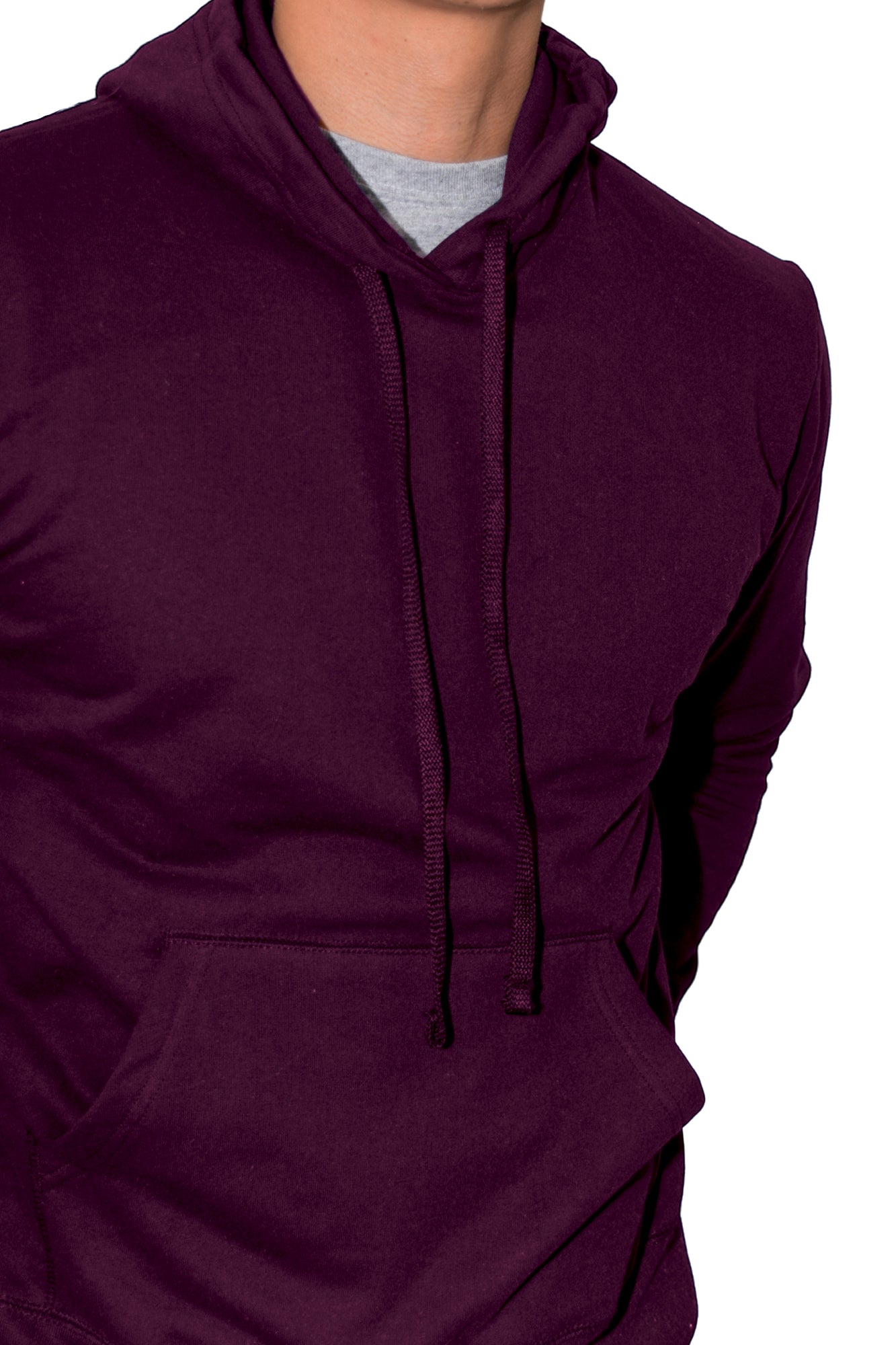 SUDADERA CON CAPUCHA AMBERES UNISEX #Color_Vino