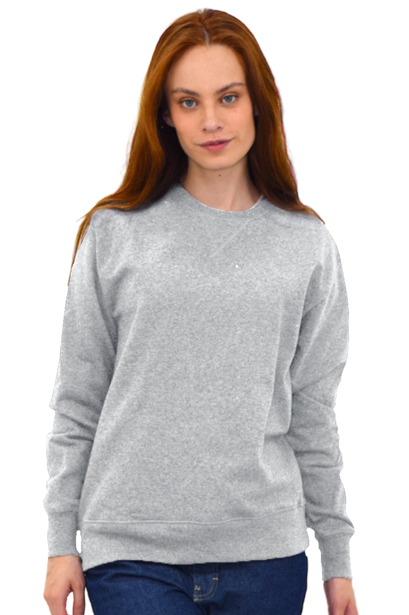 SUDADERA CUELLO REDONDO BRUSELAS UNISEX #Color_Gris