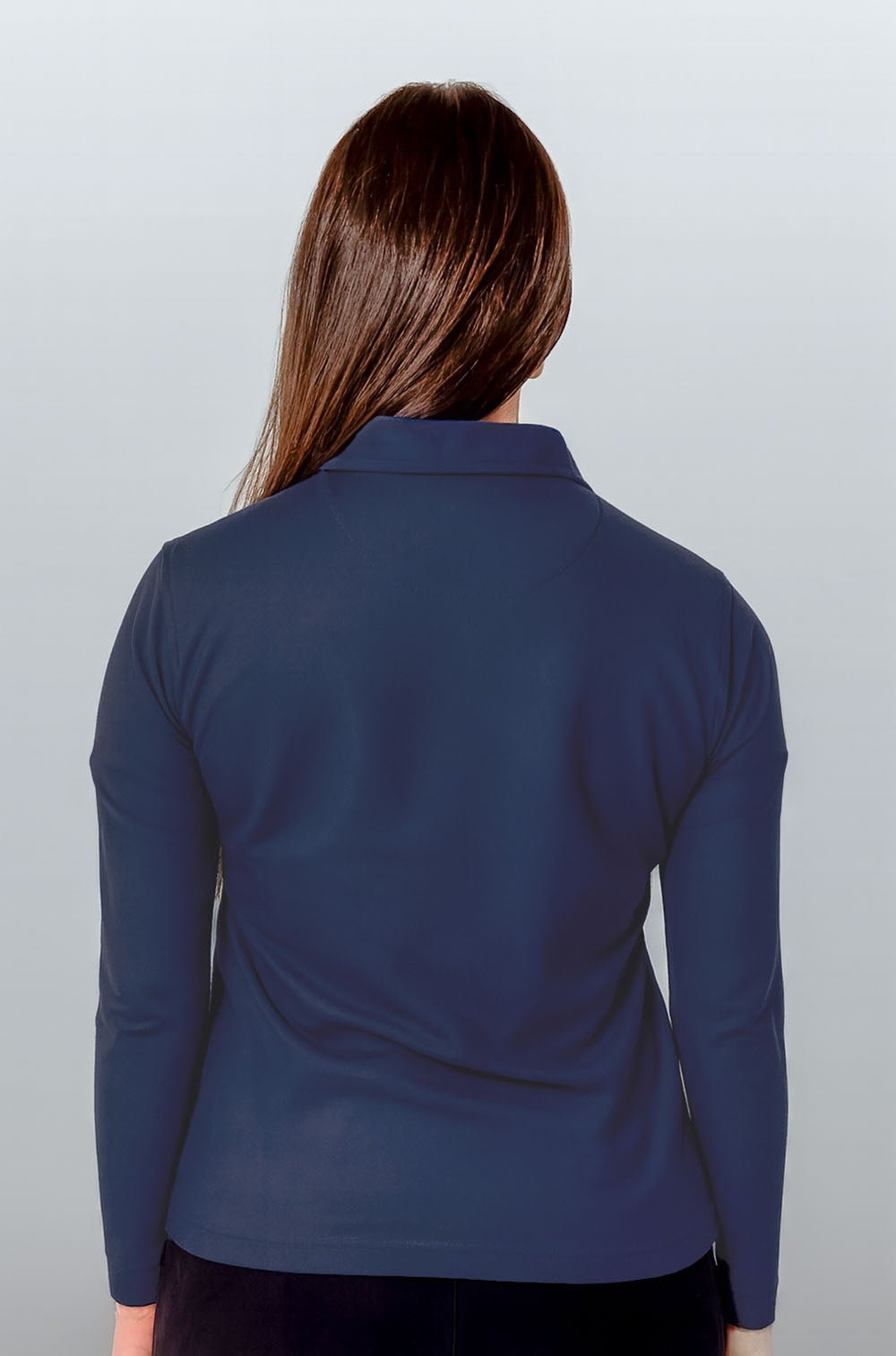 PLAYERA POLO HILO DE PET MANGA LARGA BILBAO MUJER #Color_Azul Marino