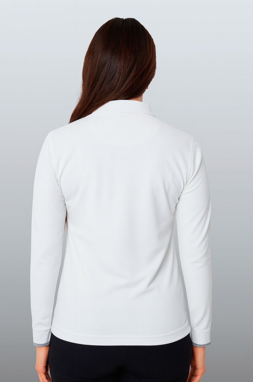PLAYERA POLO HILO DE PET MANGA LARGA BILBAO MUJER #Color_Blanco