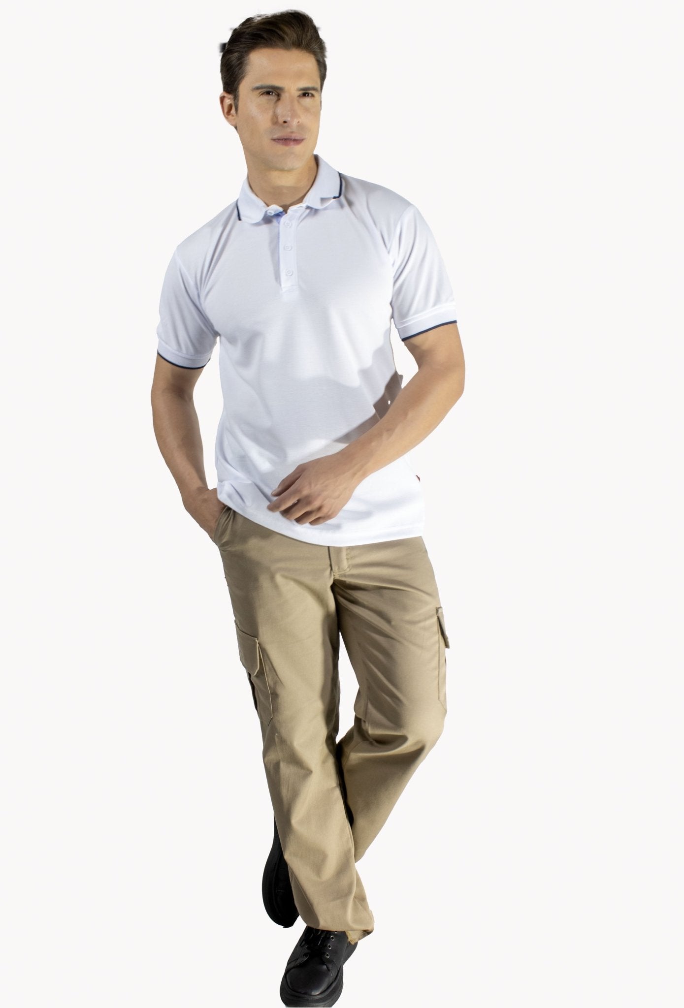 PLAYERA TIPO POLO DRY FIT ÁMSTERDAM HOMBRE #Color_Blanco
