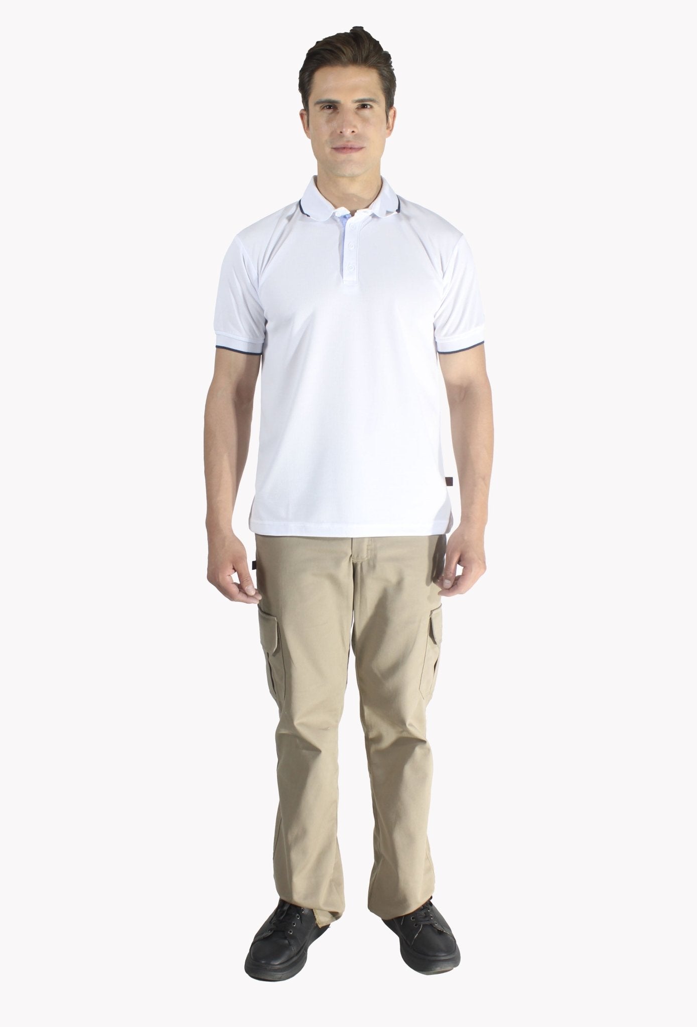 PLAYERA TIPO POLO DRY FIT ÁMSTERDAM HOMBRE #Color_Blanco