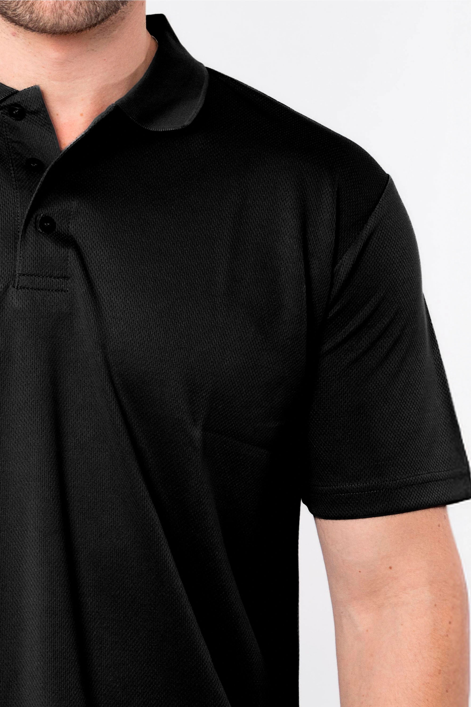 PLAYERA POLO CARACAS CABALLERO #Color_Negro