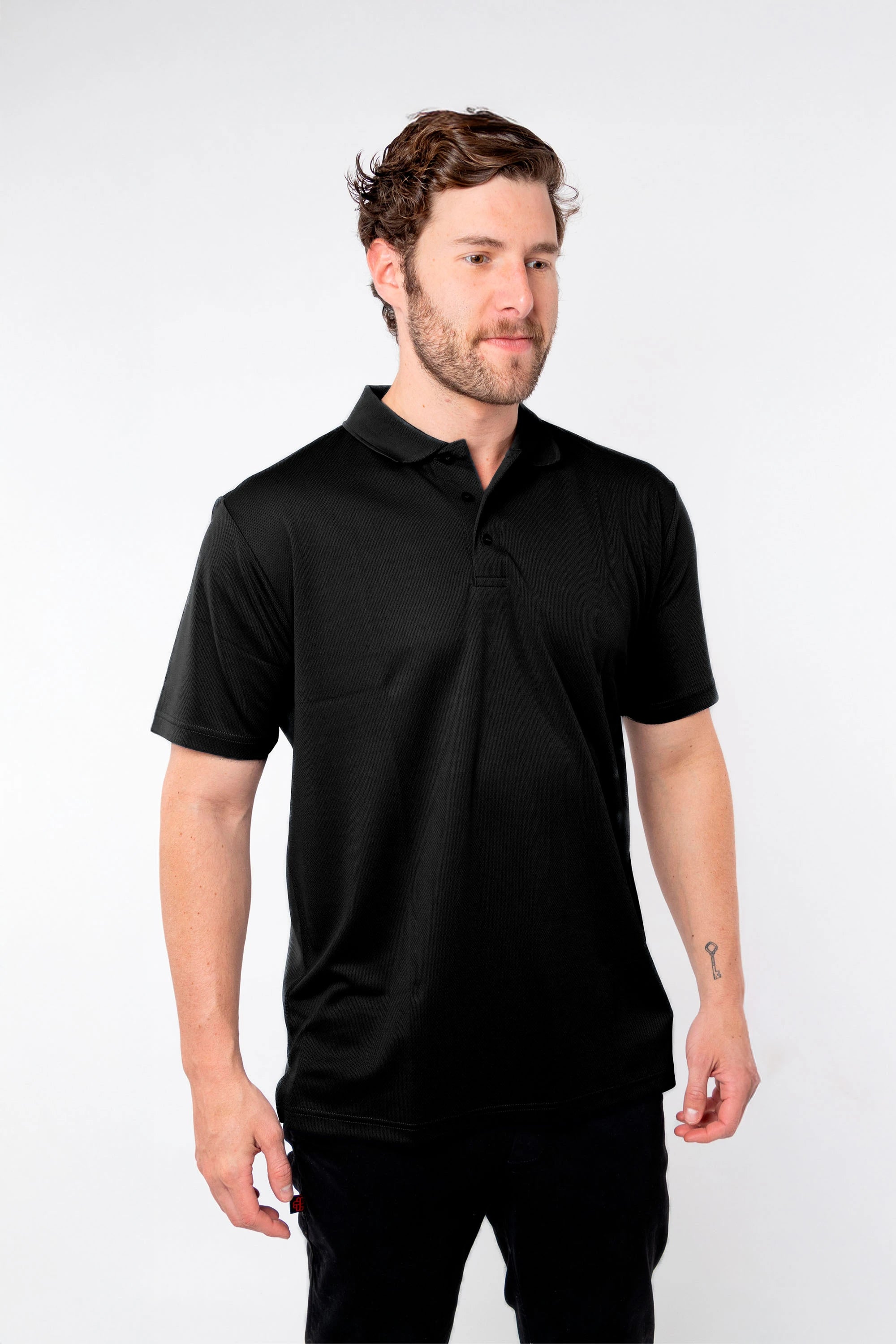 PLAYERA POLO CARACAS CABALLERO #Color_Negro