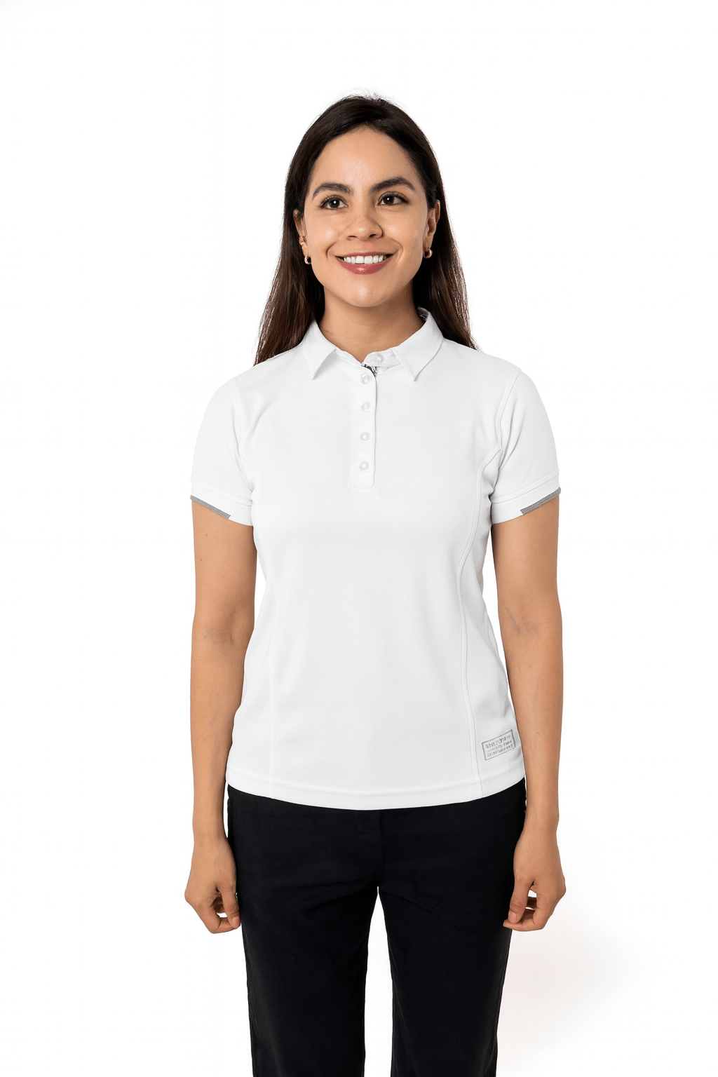 PLAYERA POLO SUSTENTABLE BILBAO MUJER #Color_Blanco