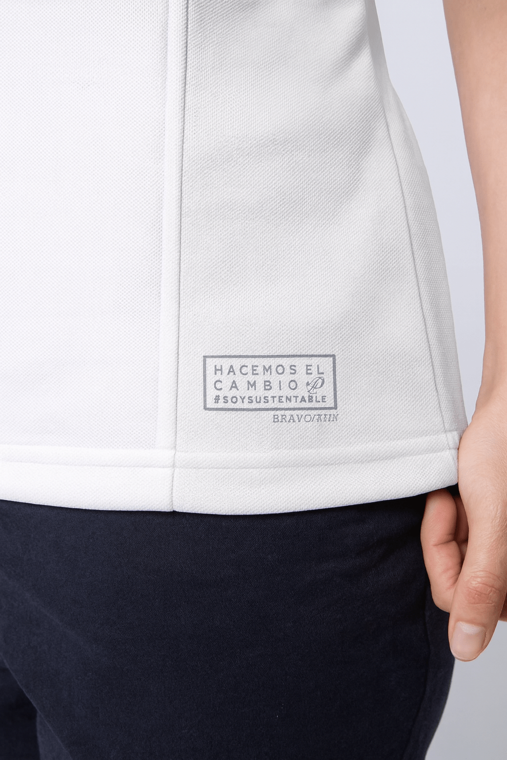 PLAYERA POLO SUSTENTABLE BILBAO MUJER #Color_Blanco