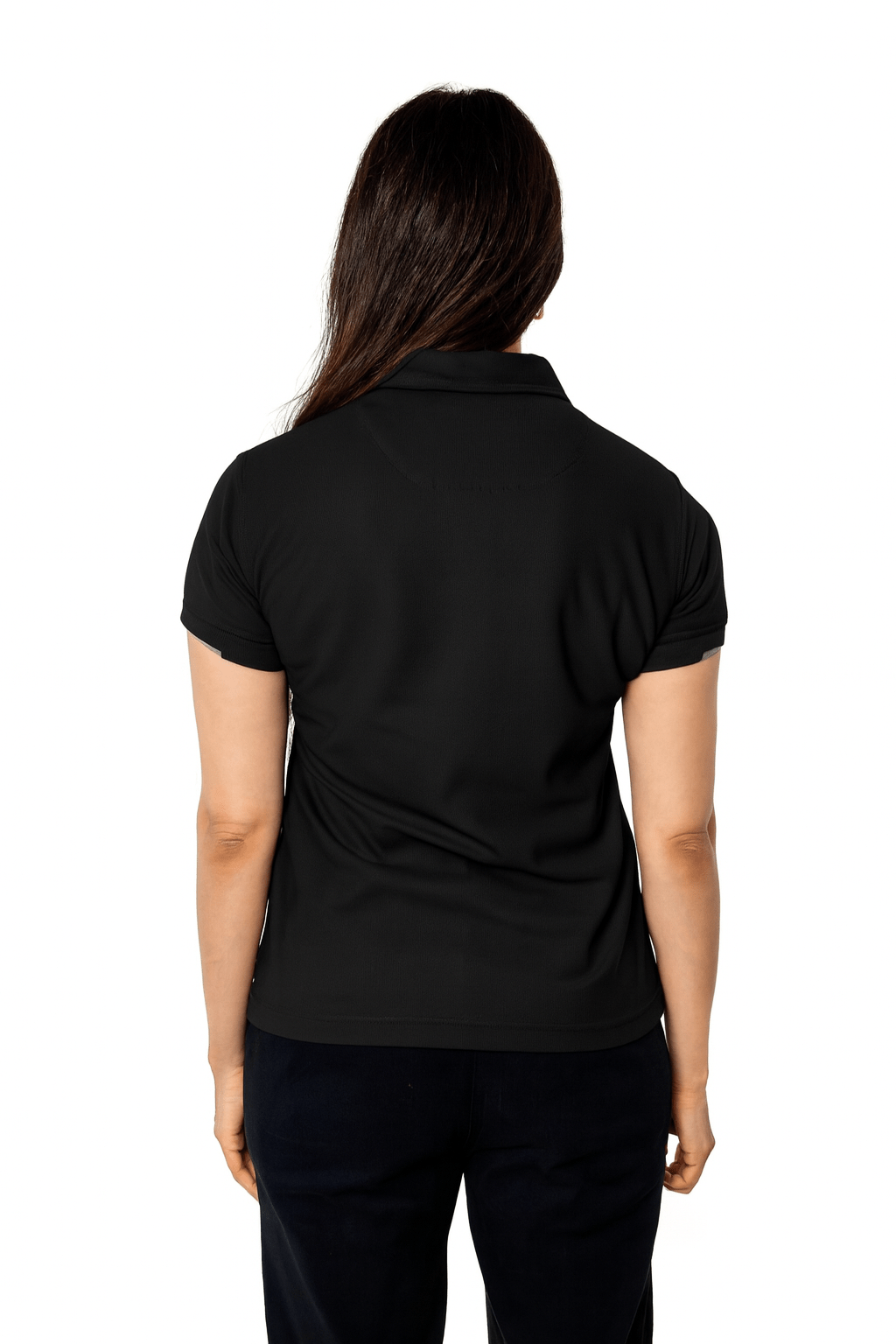PLAYERA POLO SUSTENTABLE BILBAO MUJER #Color_Negro