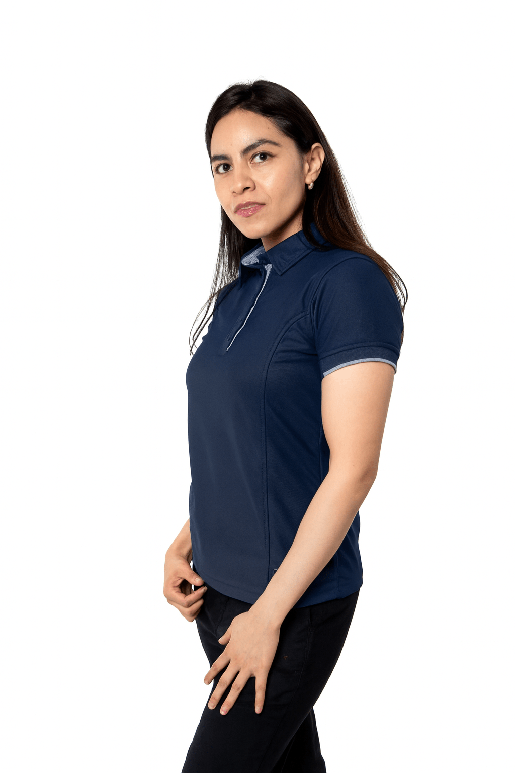 PLAYERA POLO SUSTENTABLE BILBAO MUJER #Color_Azul Marino