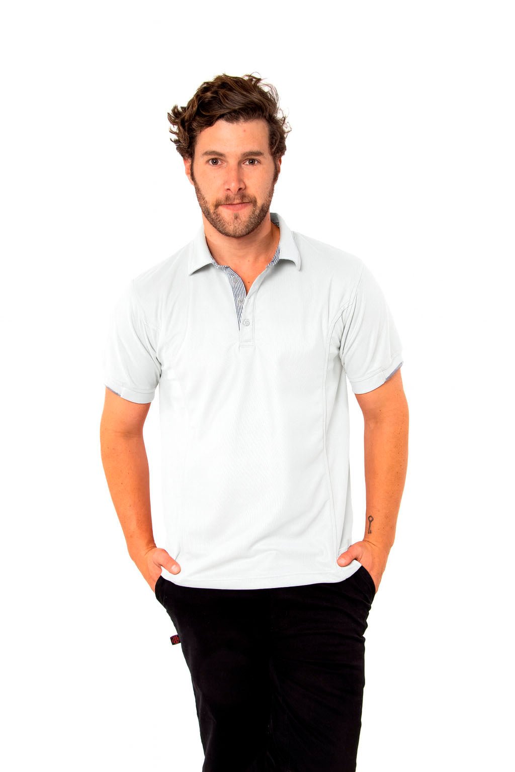 PLAYERA POLO SUSTENTABLE BILBAO HOMBRE #Color_Blanco