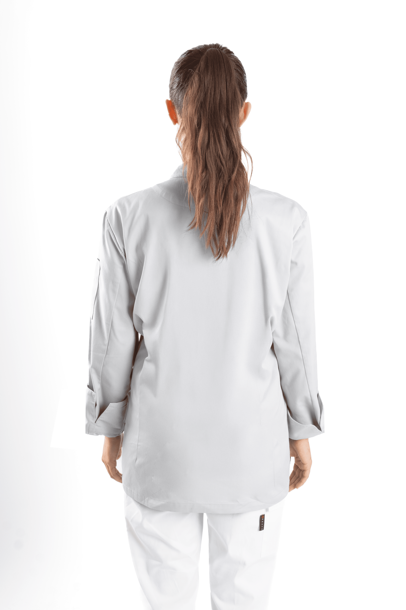 FILIPINA DE CHEF DAMA MANILA MANGA 3/4 #Color_Gris