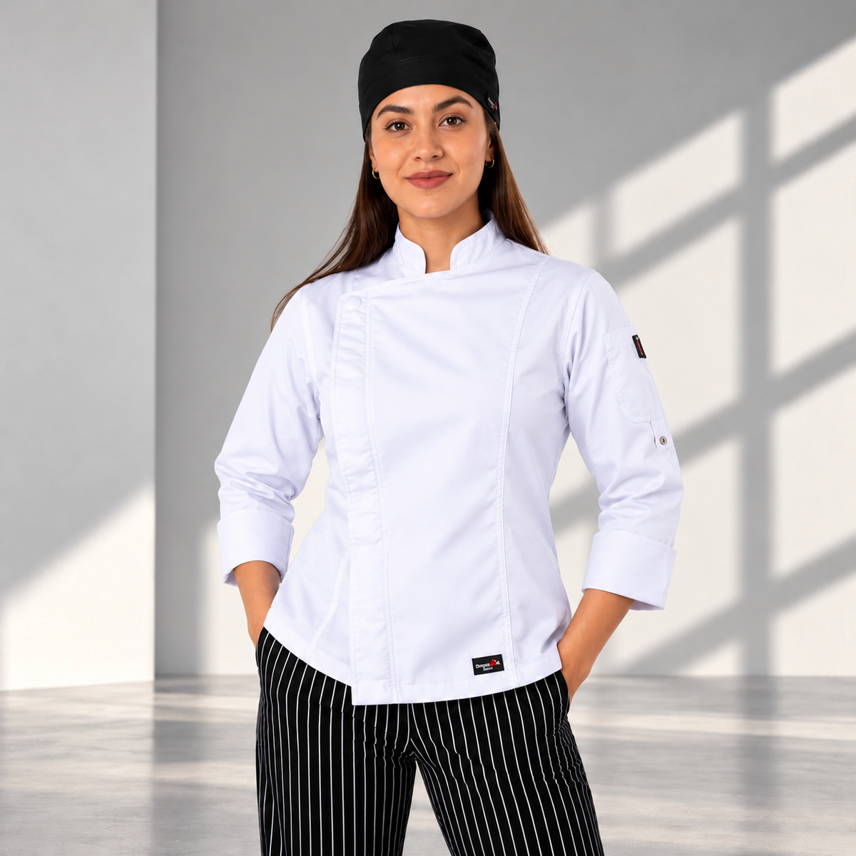 FILIPINA CHEF CON CIERRE FRONTAL VIENA MUJER #Color_Blanco