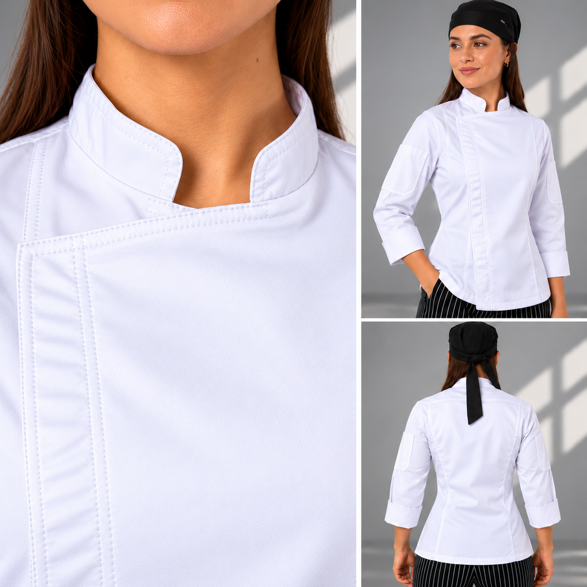 FILIPINA CHEF CON CIERRE FRONTAL VIENA MUJER #Color_Blanco
